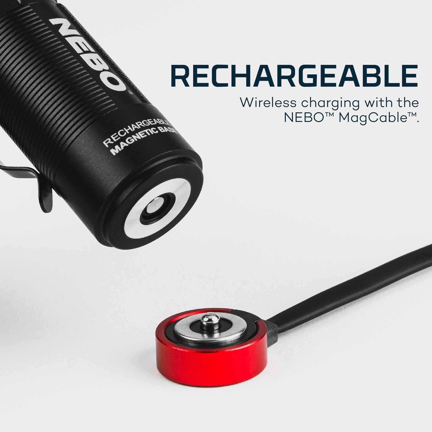 NEBO SWYVEL 1000 Lumen Rechargeable Aluminum Flashlight - Black, 90° Rotating Head, 5 Modes, Pocket Clip & Magnetic Base for Hands-Free Use