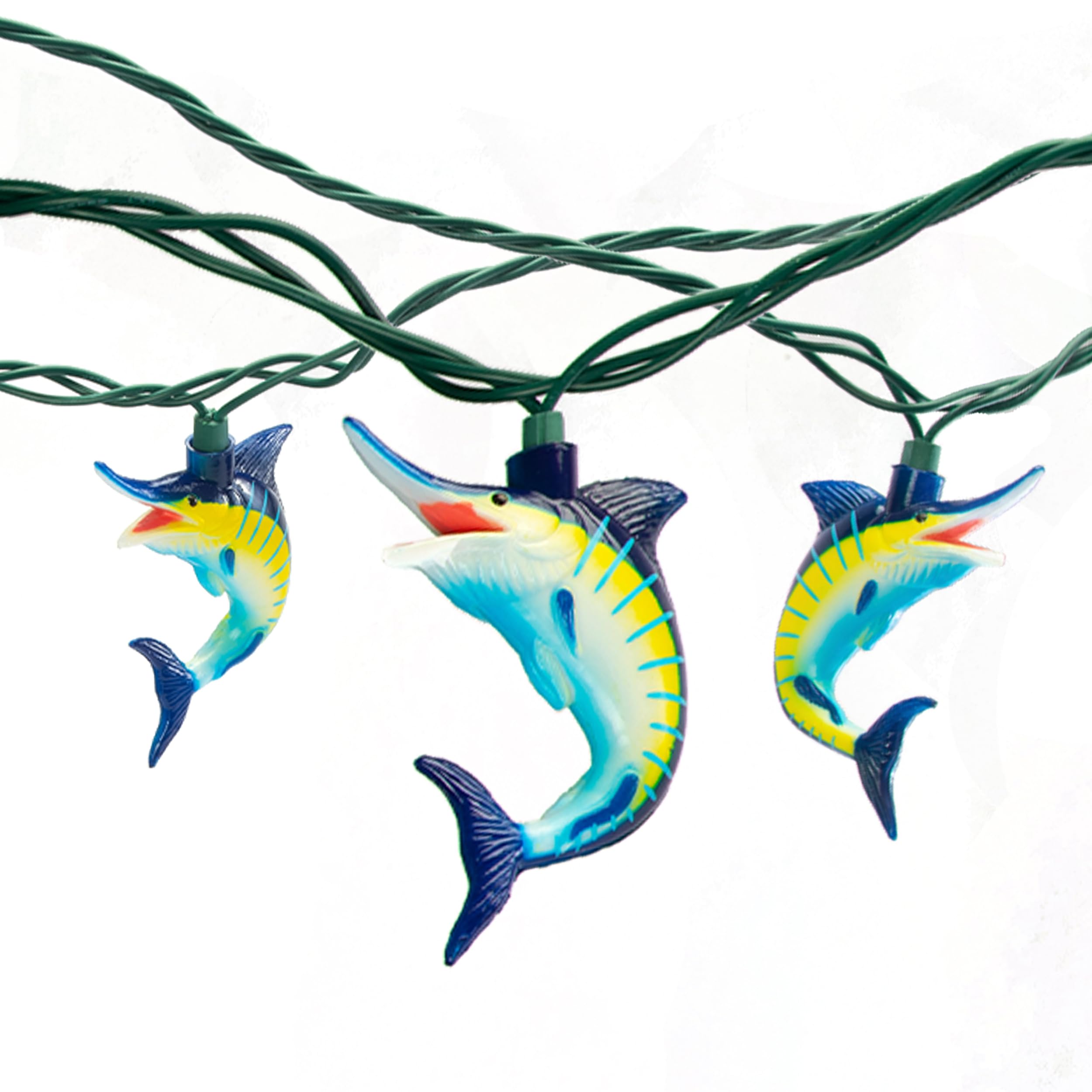 Rivers Edge Products Marlin LED String Lights, 10-Bulb Decorative Fairy Lights with 2 Extra Bulbs, 10FT Hanging Lights for Bedro