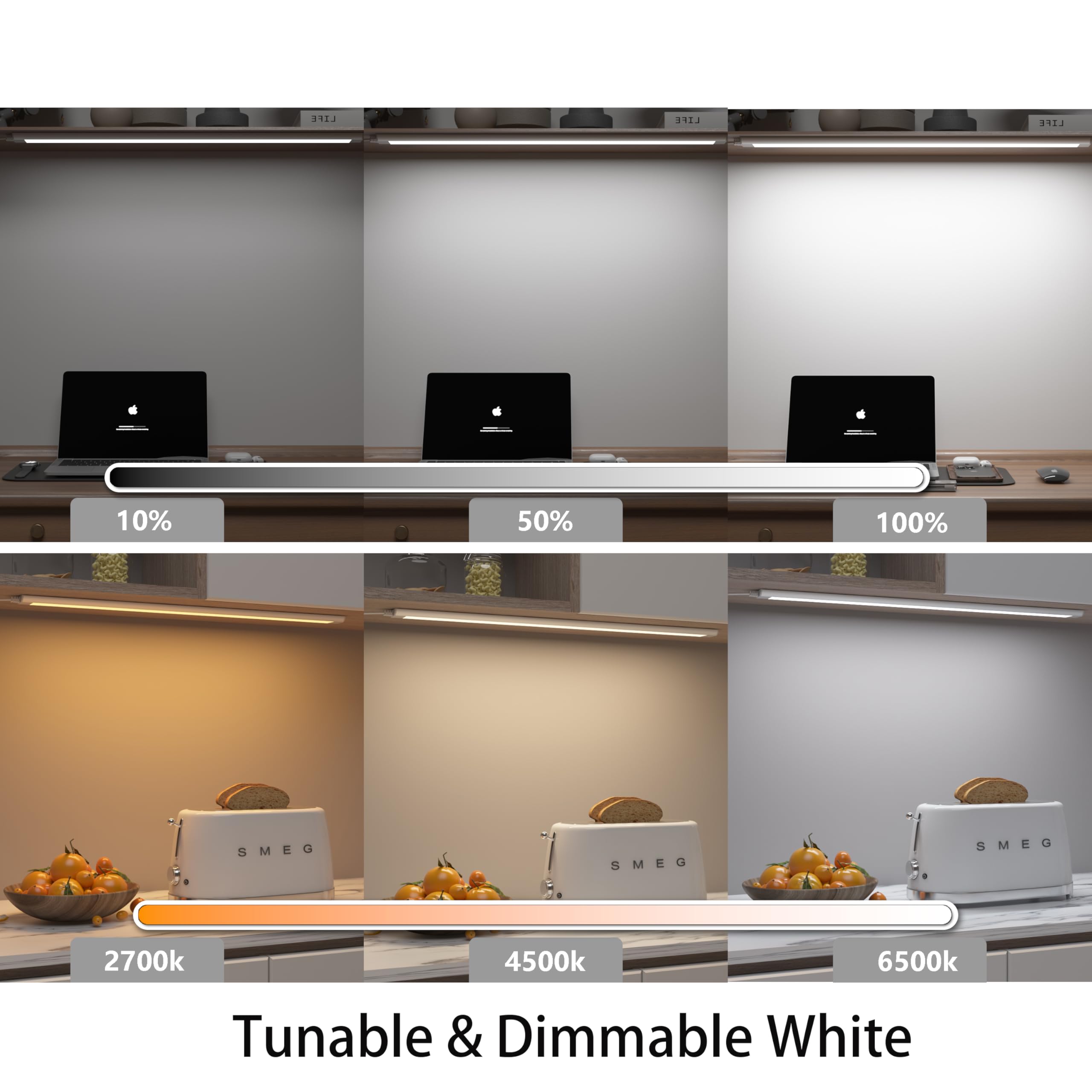 Led Light Bar,Plug-In, Dimmable, Adjustable White & Rgb Color Changing, Alexa, Google Home Enabled Remote Counter Lights For Kit