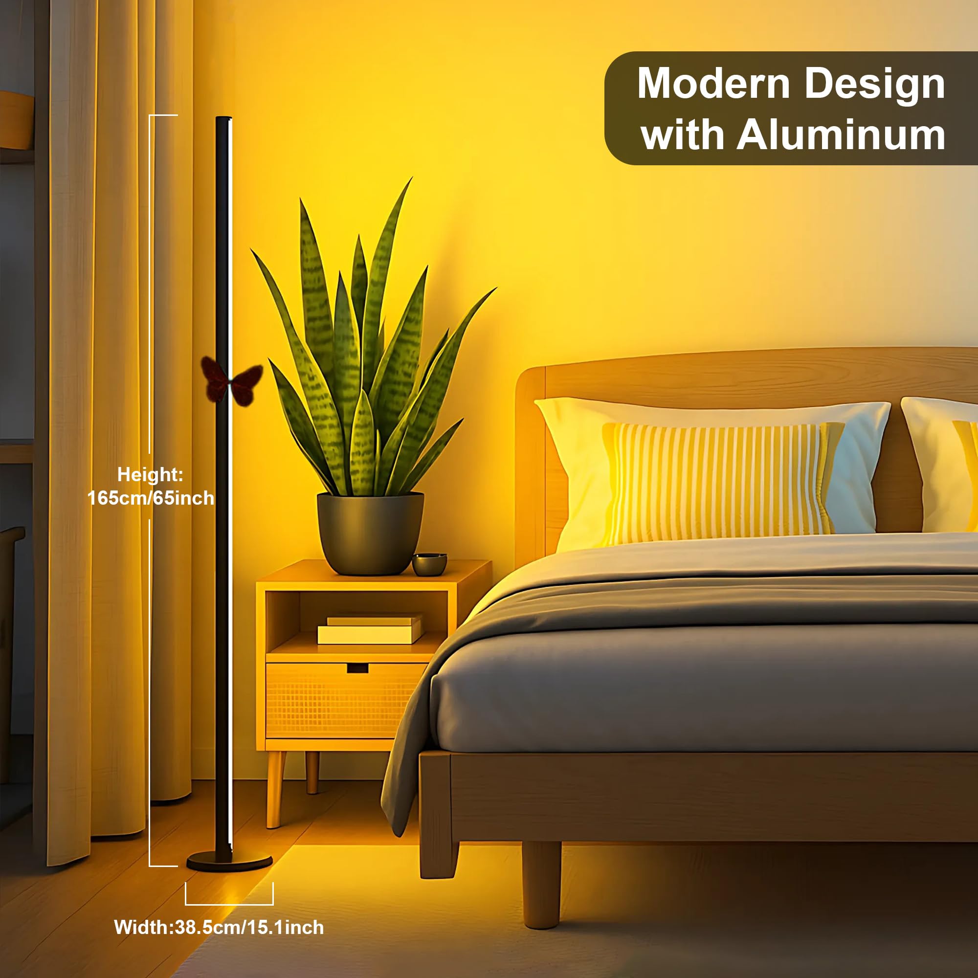 Oizuon Plant Grow Lights Indoor - 64.5 Tall Full Spectrum Plant Growing Lamps with 660nm, 3000K & 6000K LEDs, 36W Grow Lights