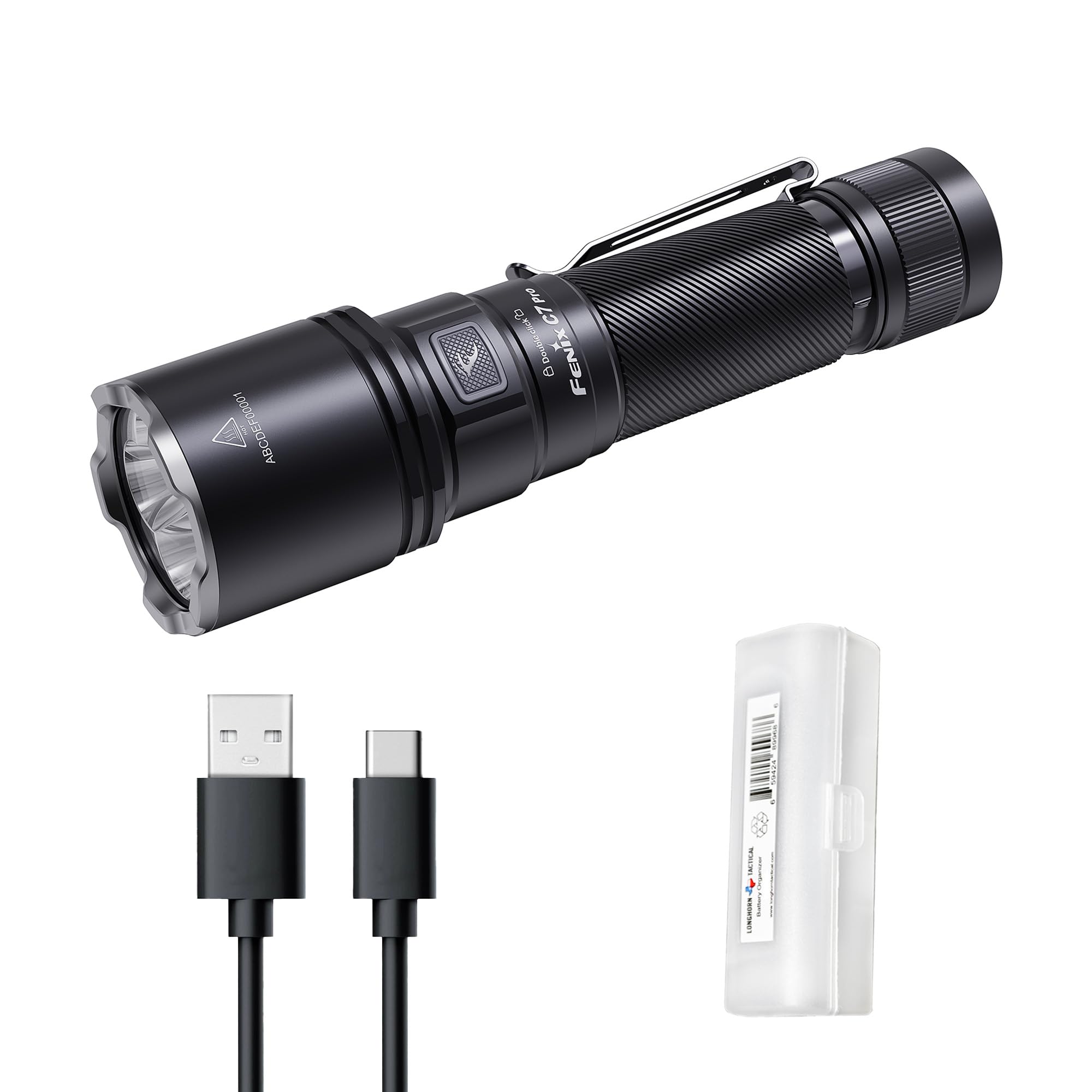Fenix C7 Pro 4600 Lumen USB-C Rechargeable Work Flashlight, Magnetic Base, Long Runtime, Wide Beam LED, 20W Fast Charging, IP68 