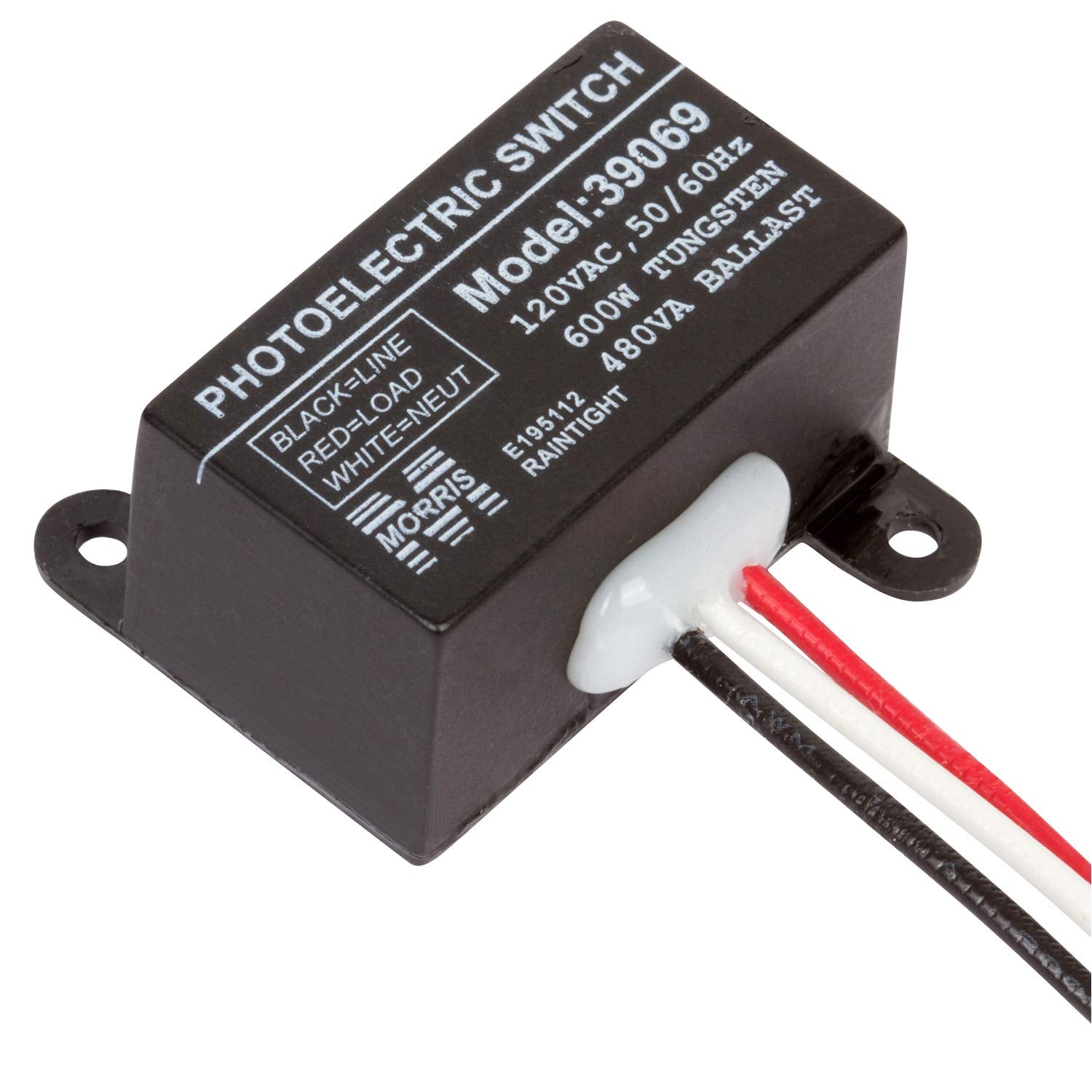 Morris Products Mini Photocontrols Flush Mount - 120V, 150W Tungsten Rating, 100Va Ballast - Weatherproof Housing, Lens - Time D