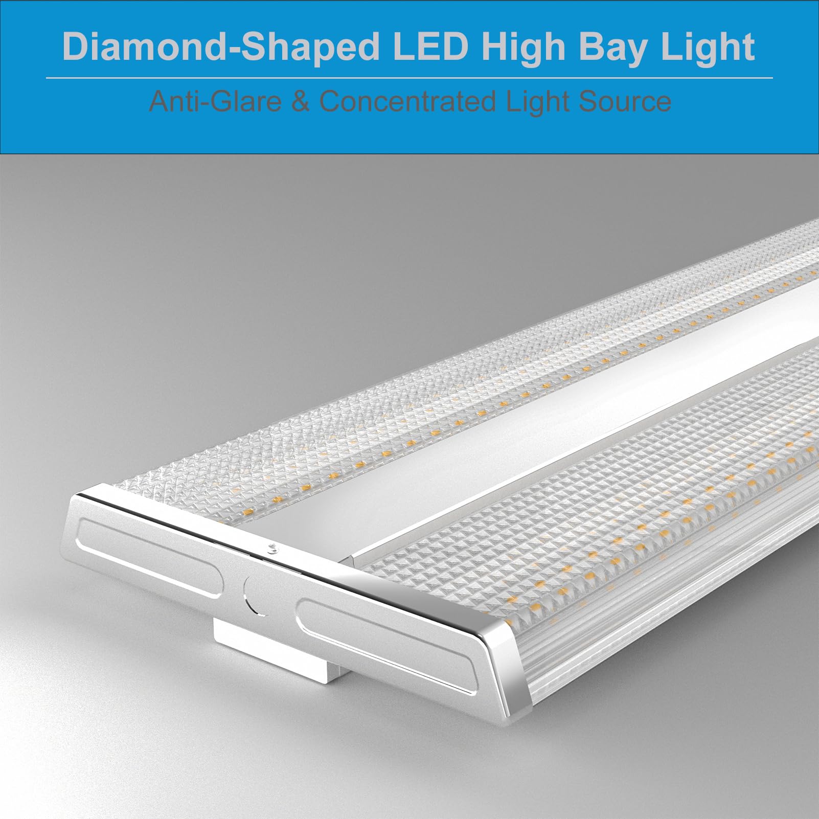 Lightdot 1.5Ft Led High Bay Shop Lights, 100-277V ?Driver Equipped, 5 Years? 150W 21000Lm [Eqv. 600W Mh/Hps] 5000K Diamond Diffu