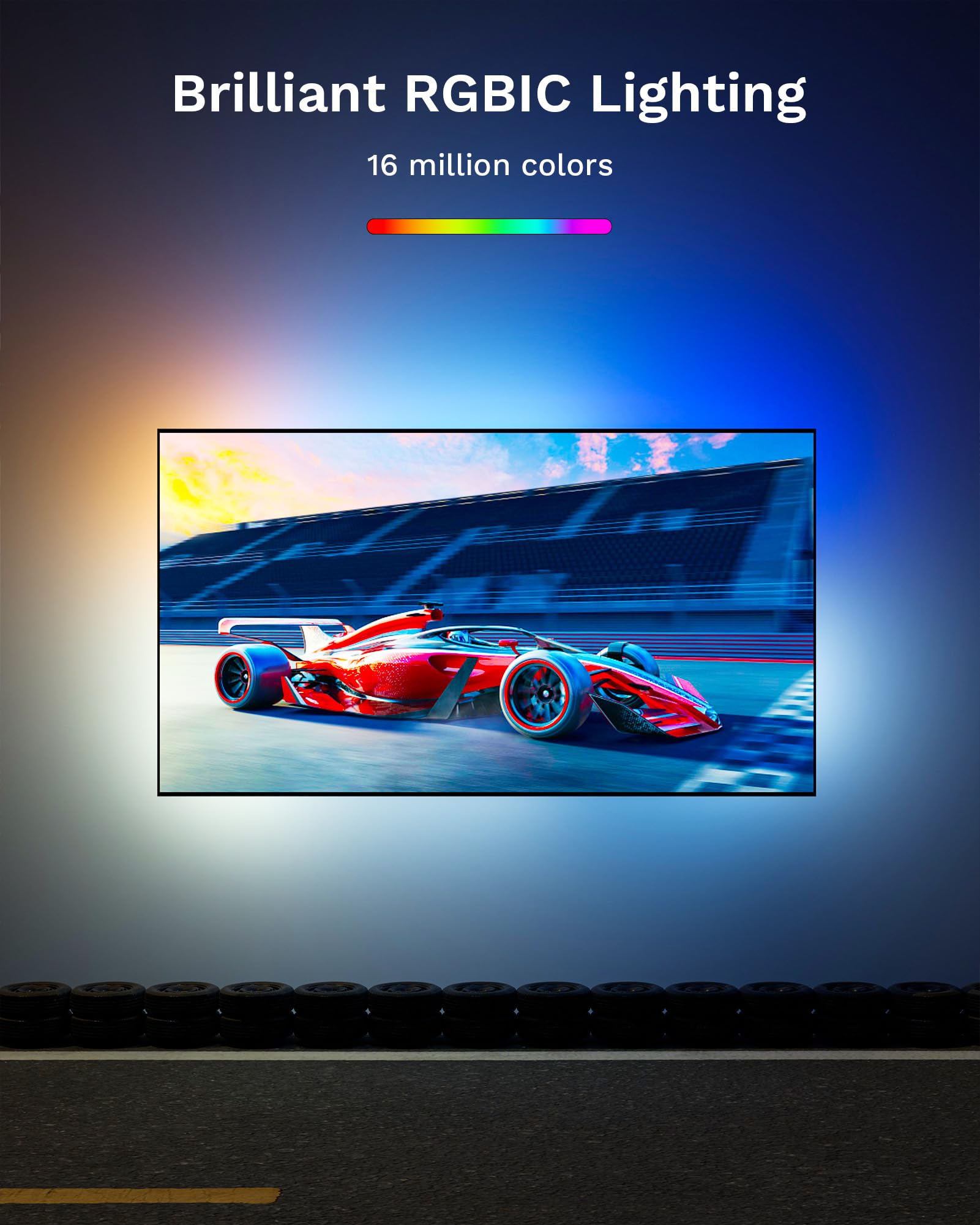 Lytmi Rgbic Tv Led Backlight For 25-55 Inch Tvs, Hdmi Sync Stick, Cuttable Light Strips