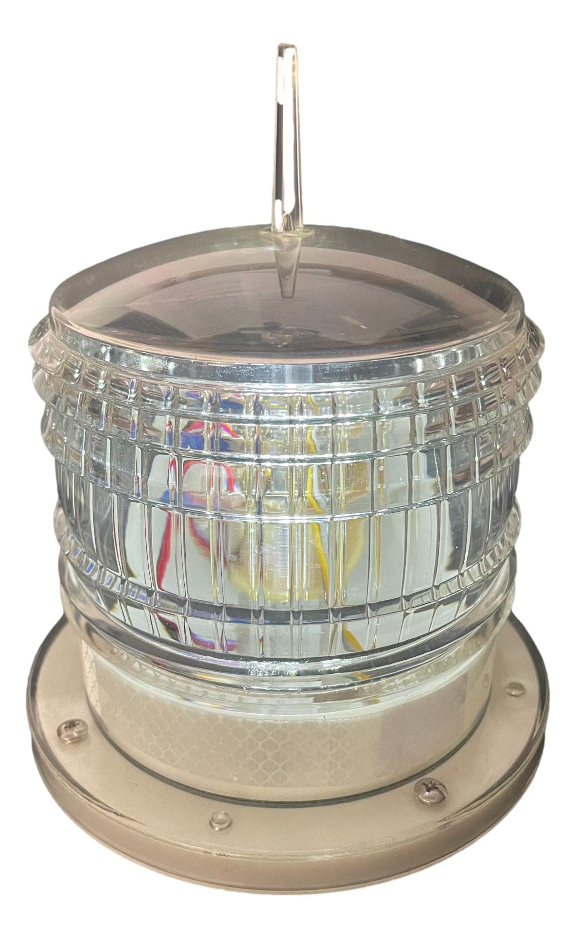 Steady-ON or Flashing 2NM IP67 Solar LED Marina Dock Barge Boat Safety Beacon Light - Cool White LED-New