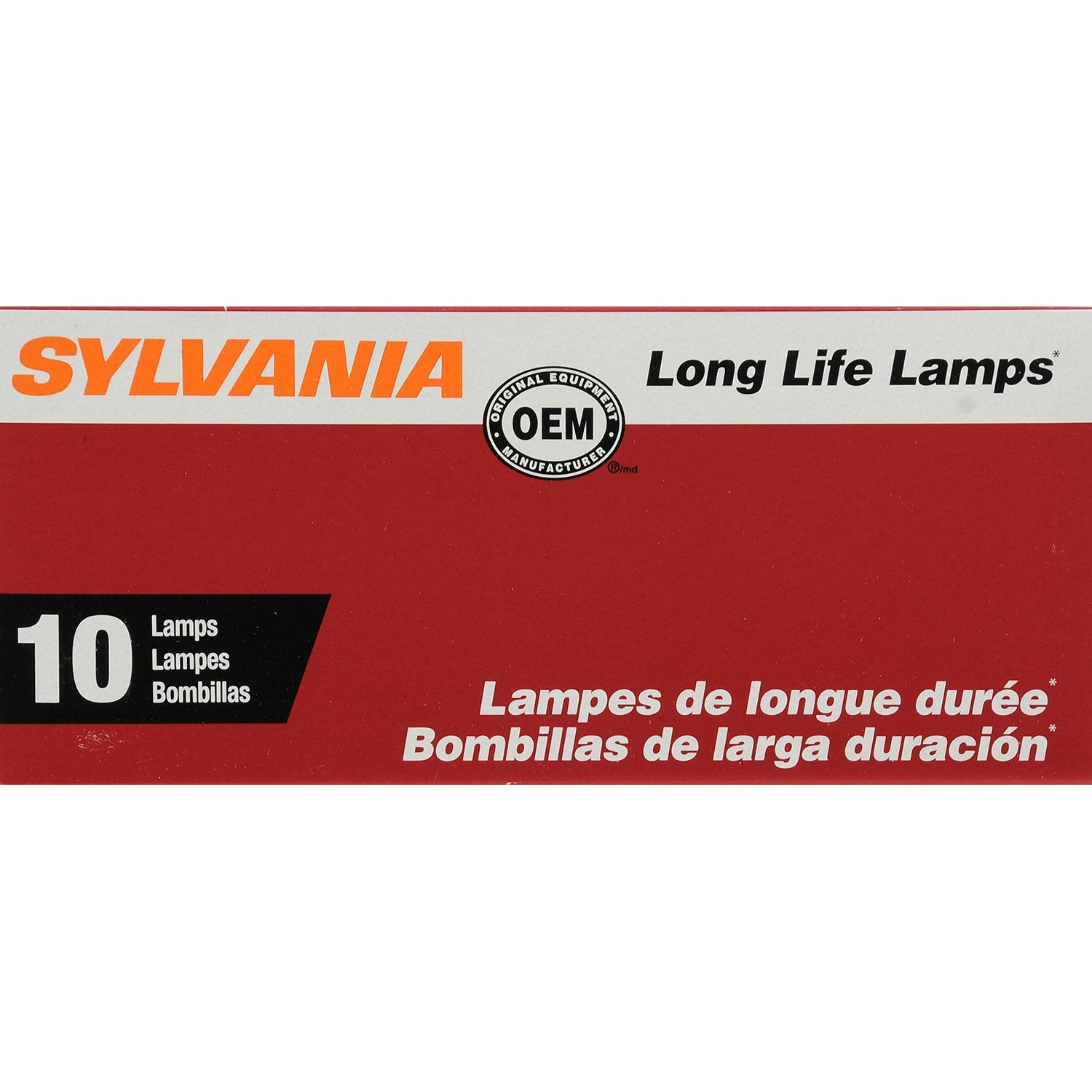 SYLVANIA 3757A Miniature Bulb, Long Life, 10 Count, Black