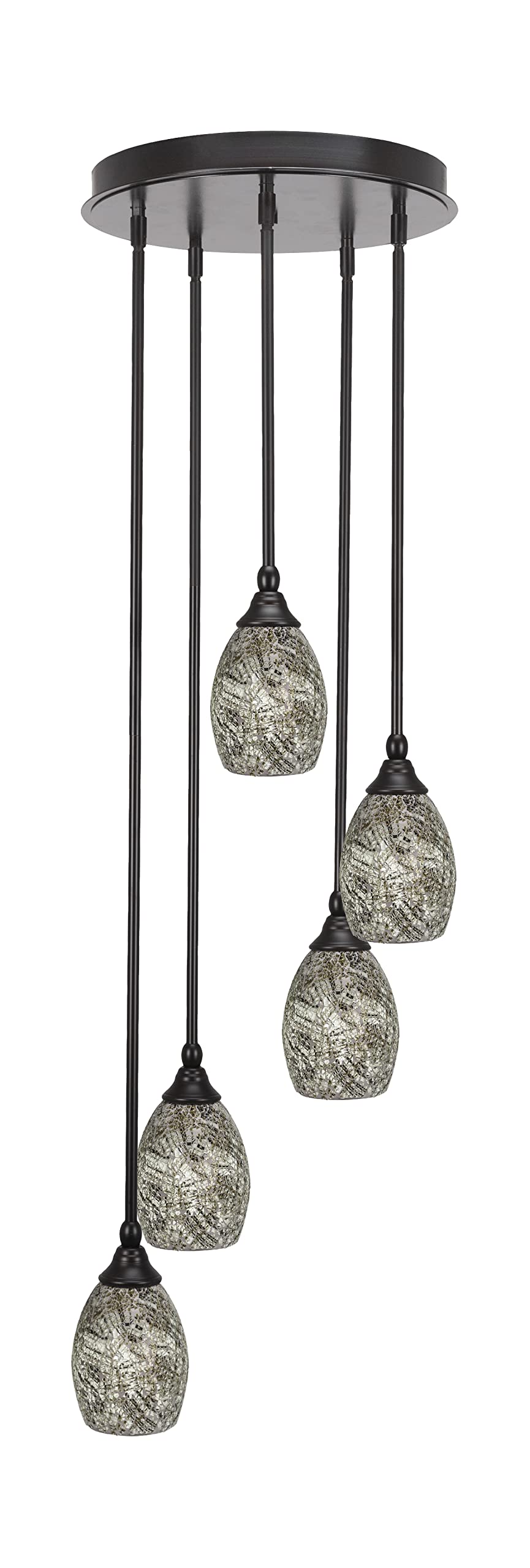 Empire 5 Light Cluster Pendalier in Espresso Finish (2145-ES-5054)