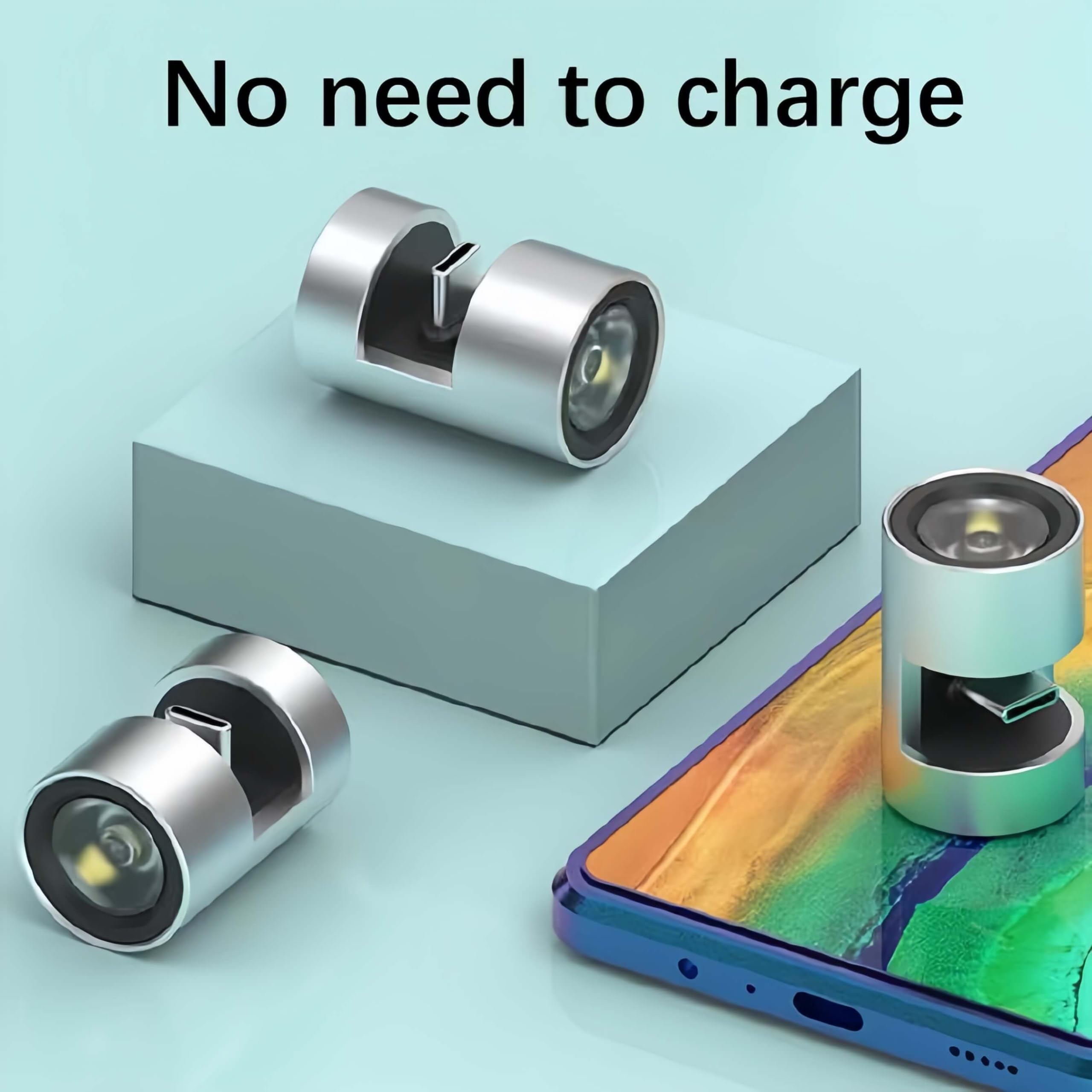 Mini Flashlight Keychain,Led Lights For Phone,280 Lumens Edc Portable Led Lights,Usb C Flashlight,Phone Light For Pictures,Suita