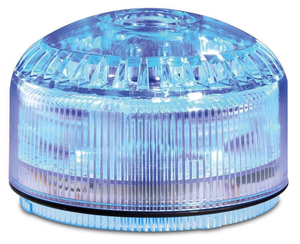 Federal Signal SLM500B Streamline Modular Low Profile Combination LED/Sounder, Blue, Required Base Sold Separately, Polycarbonat