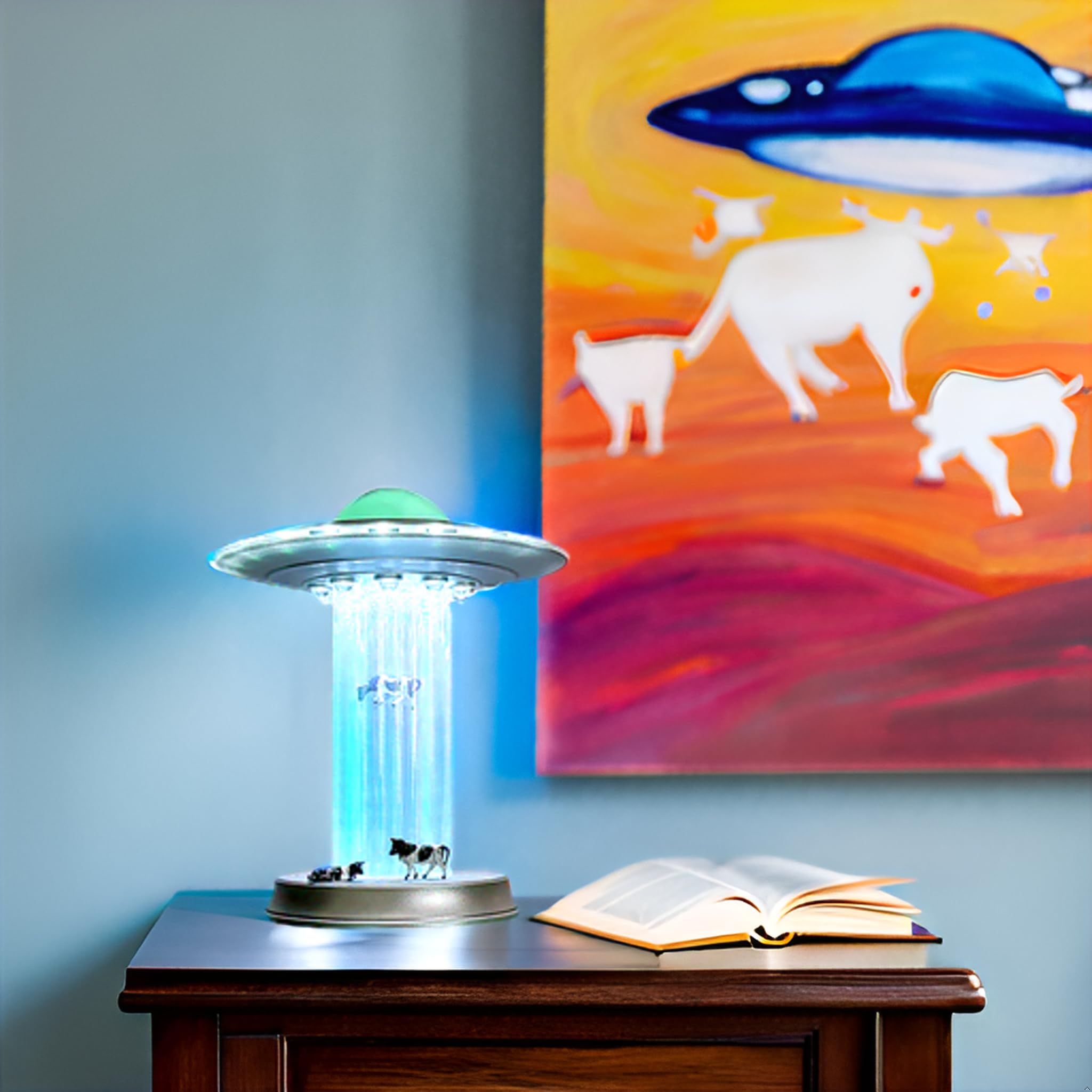 WAN TAI UFO Lamp - Galaxy II, Silver Touch LED Night Light for Living Room & Bedroom, Alien Decoration, Area 51 Inspired