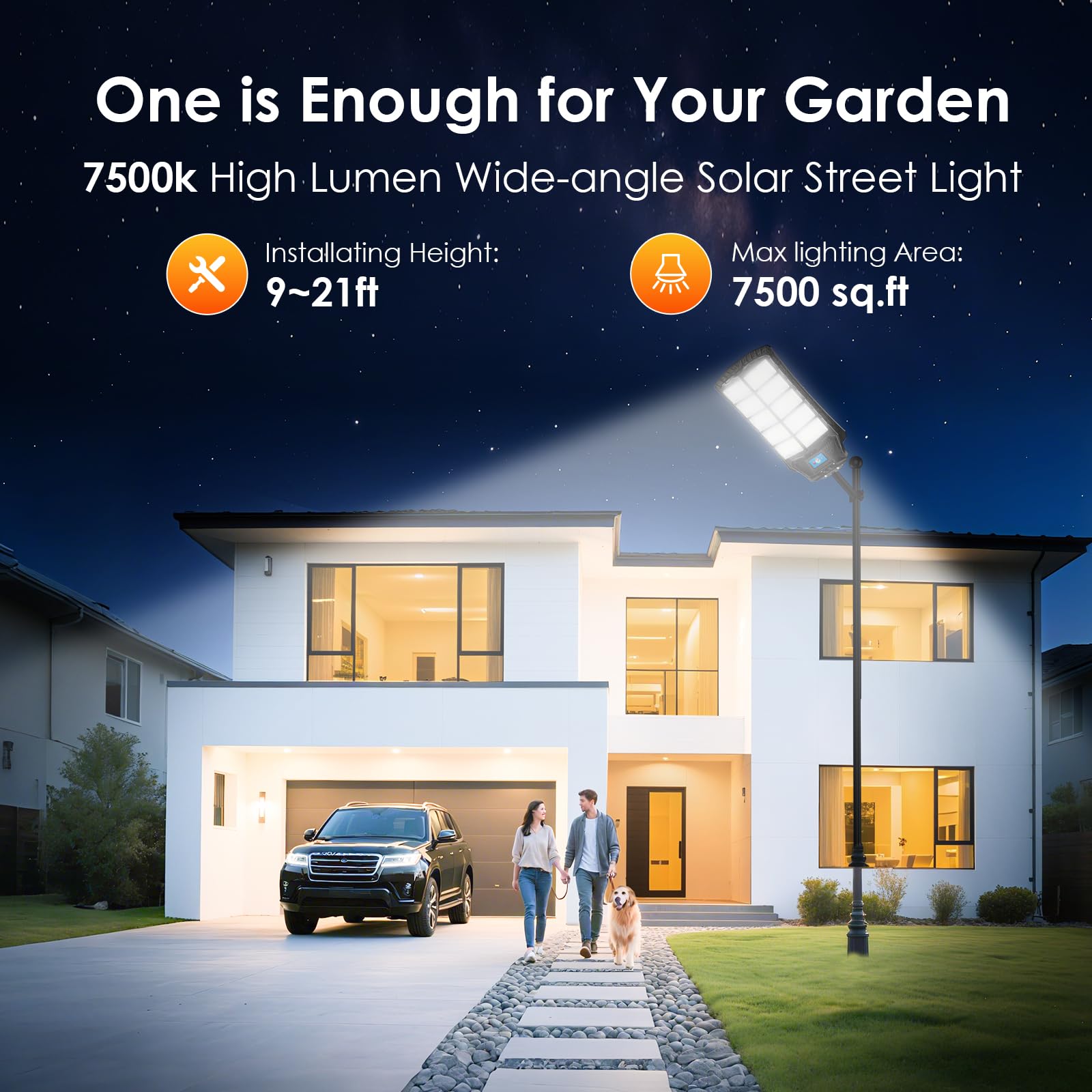 ZIZIWIN 12000W Solar Street Lights, Waterproof 2 Pack, Dusk to Dawn, Remote Control, Motion Sensor, Black, Model SLLDG