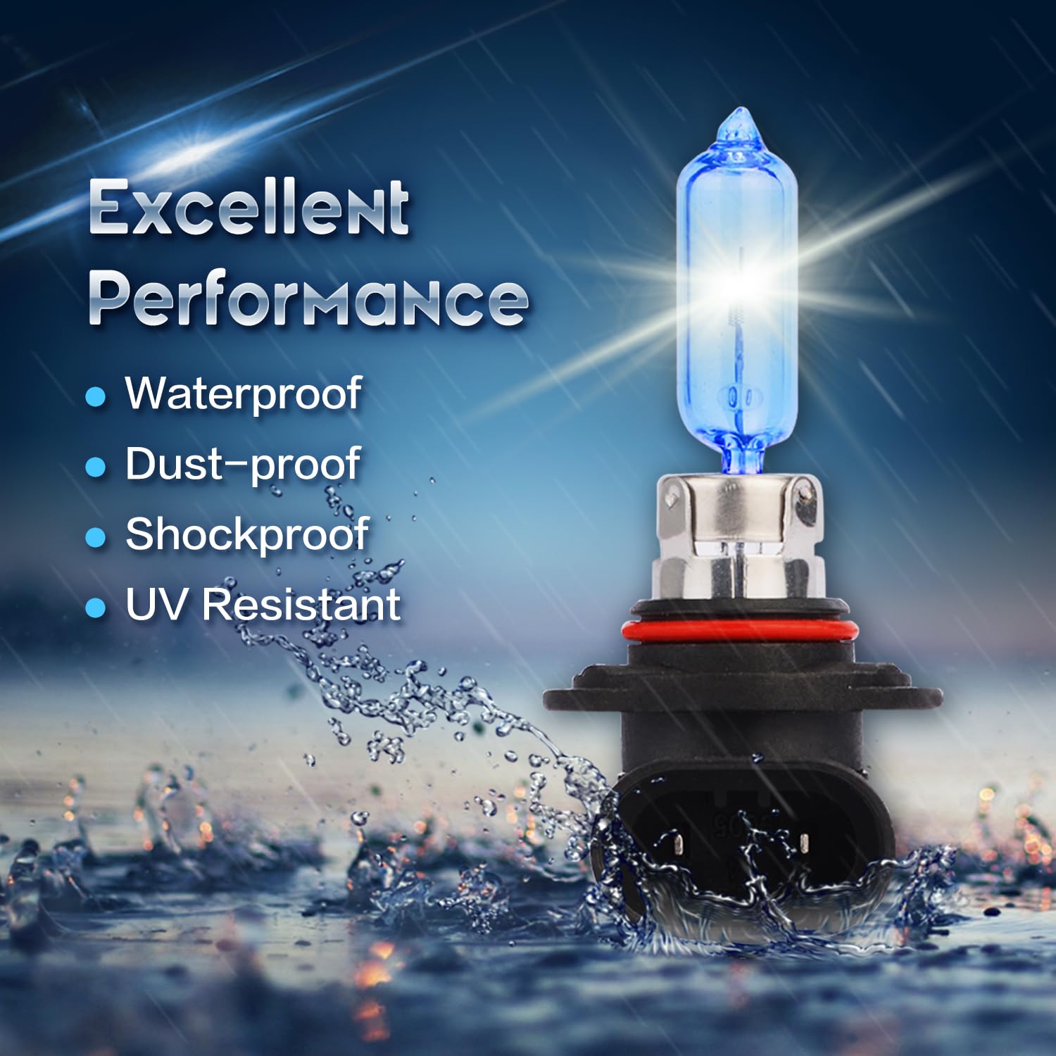 Wideep Hir2/9012 Halogen Headlight Bulbs White  Standard 55W Dc 12V High And Low Beam Replacement  5000K Lighting For Car Headlamp  2 Pcs