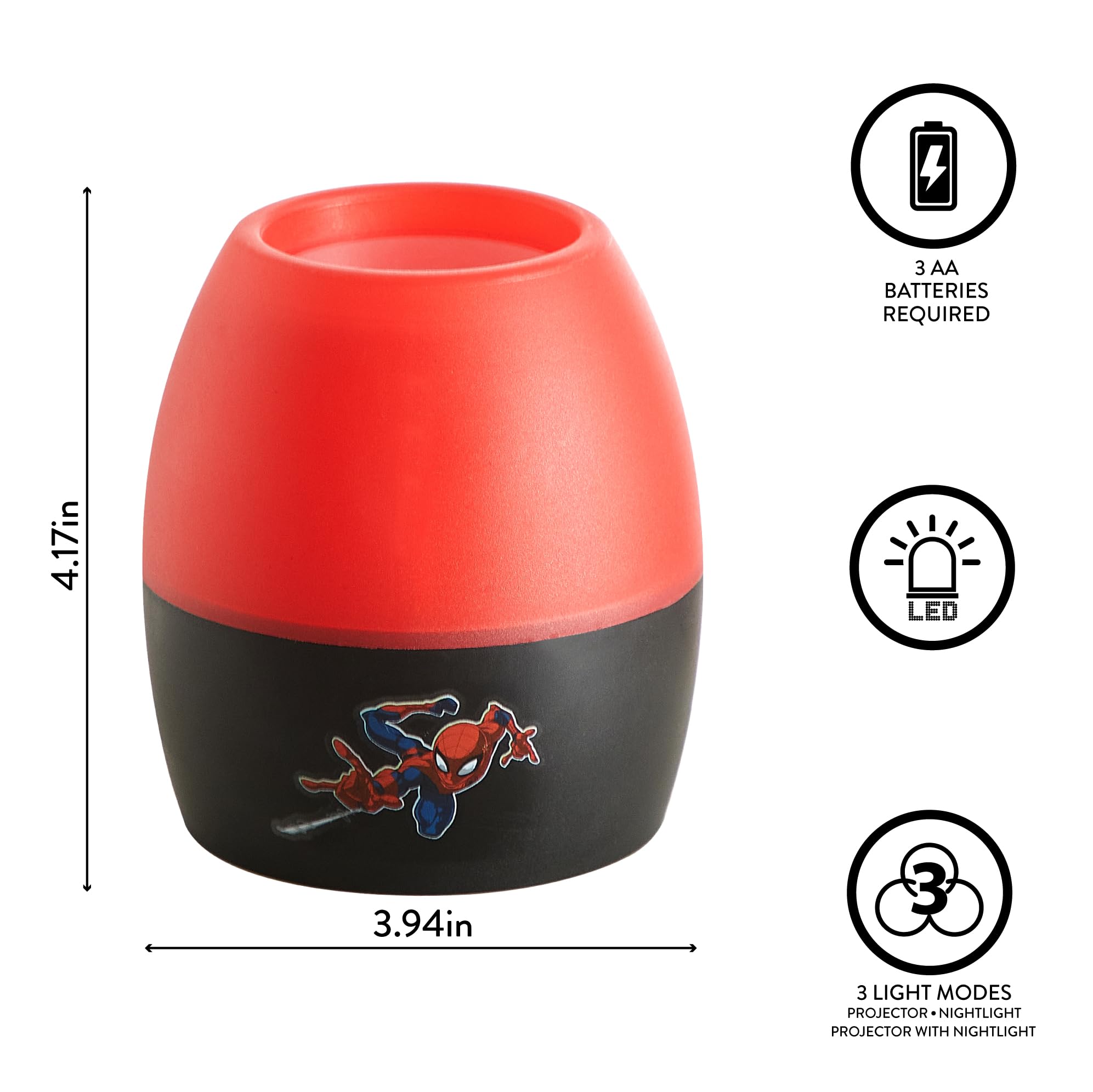 Idea Nuova Marvel Spiderman Scene Projection Kids Lamp And Nightlight