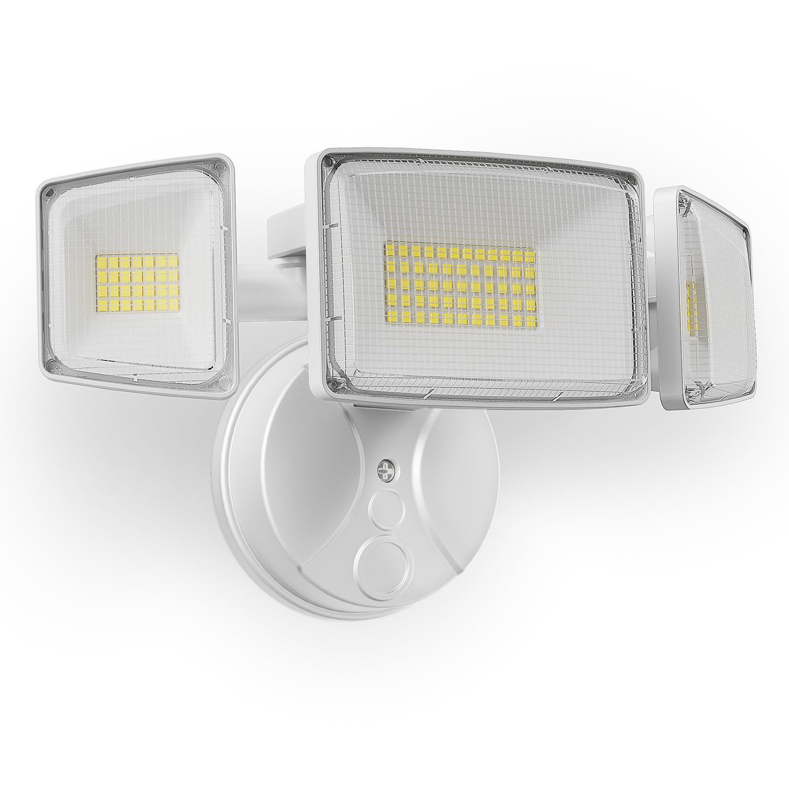 Onforu 80W 9000LM Flood Lights Outdoor, Brightness Security LED Flood Lights with 3 Adjustable Heads, Switch Controlled, IP66 Wa