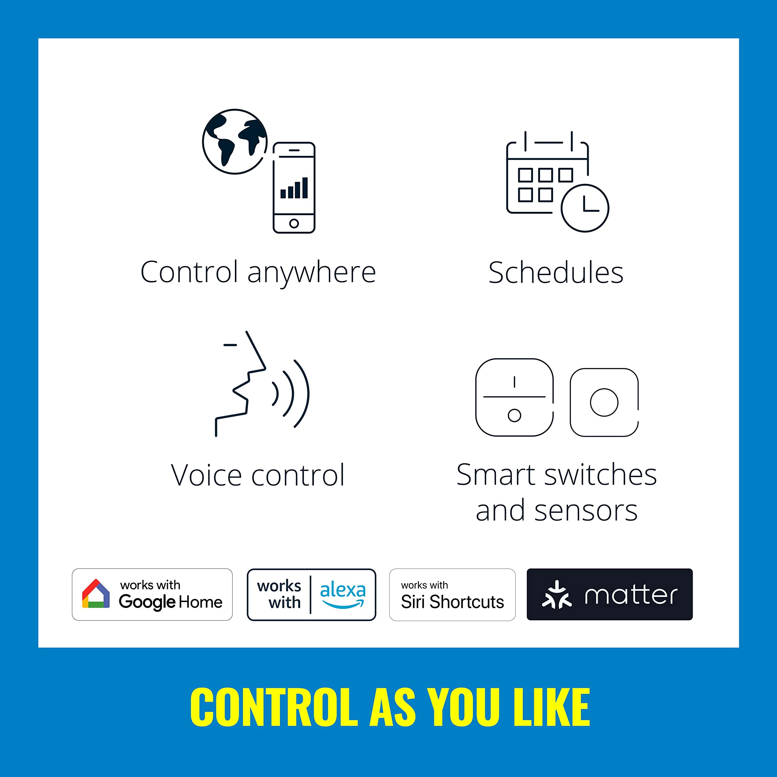 Wiz Clear 60W G25 Tunable White Led Smart Bulb - 6 Pack, Voice/App Control, Wi-Fi, Motion