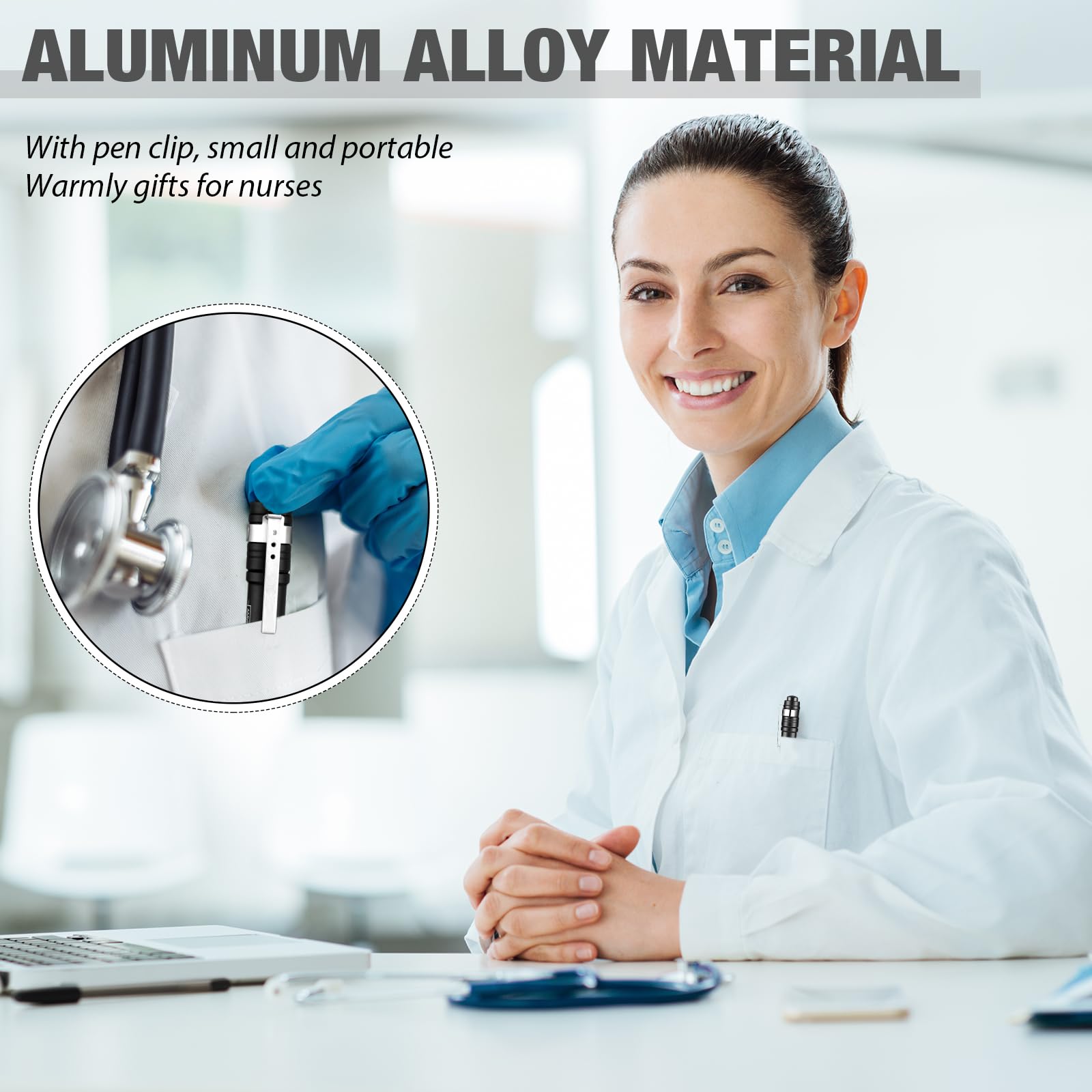 Rossesay 30 Pack Mini Pen Flashlights Bulk LED Pen Lights Aluminum Pocket Flashlights with Clips Small Handheld Torches Gifts fo