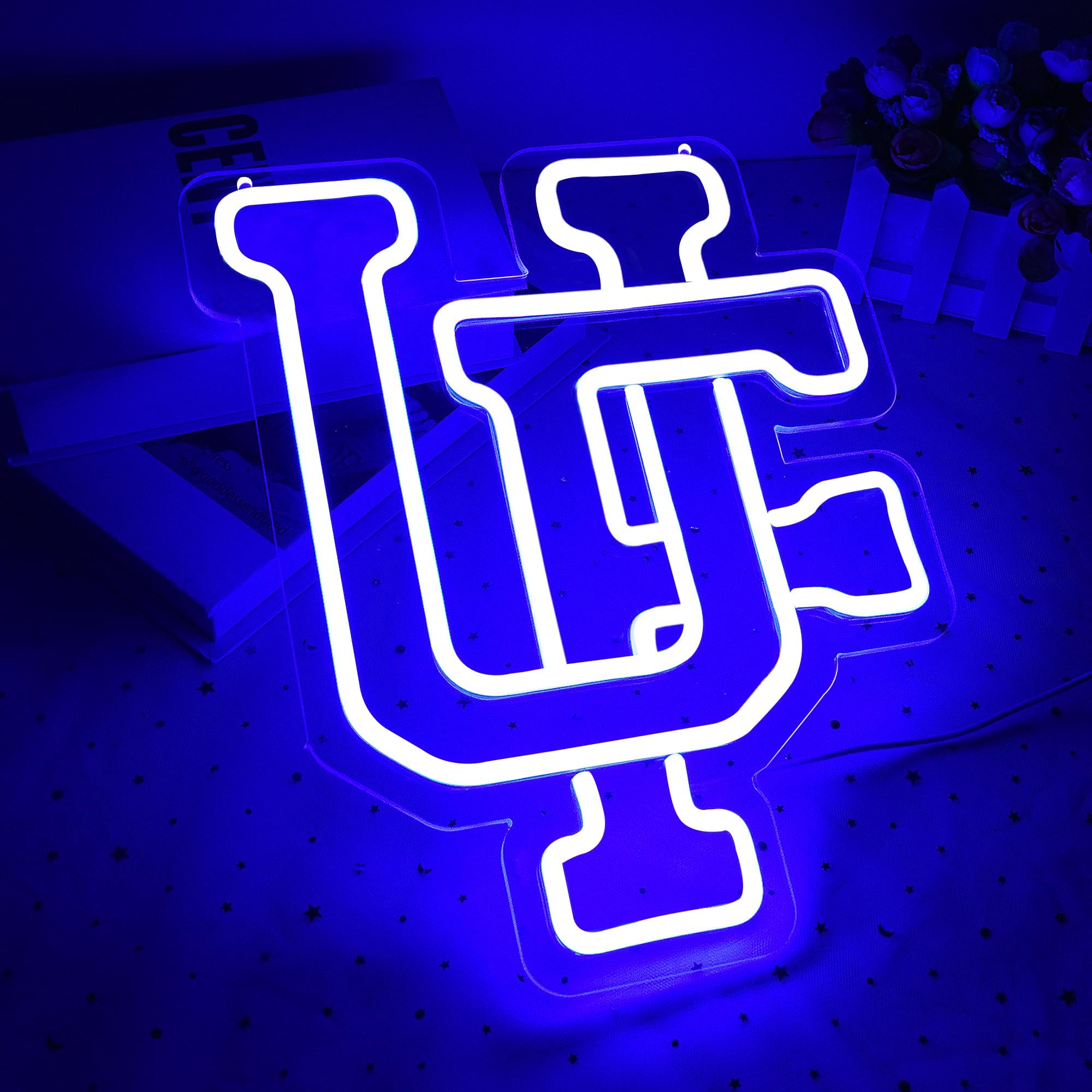 Ftmggdg Uf Neon Sign - College Wall Decor, American Football Team Logo, Dorm Room Decoration