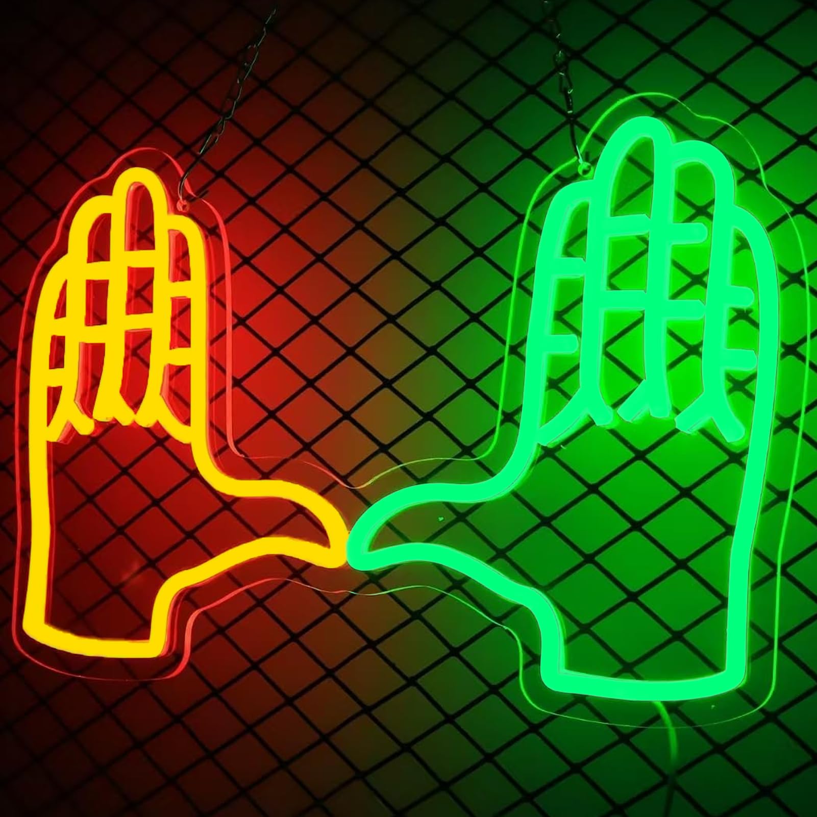 Acrossoce University Football Hand Sign For Wall Decor  Sports Hand Neon Light Dimmer Switch For Dormitory Decor Usb Power Lights For Man Cave Bedroom Gameroom Decor And Sport Fans Gifts