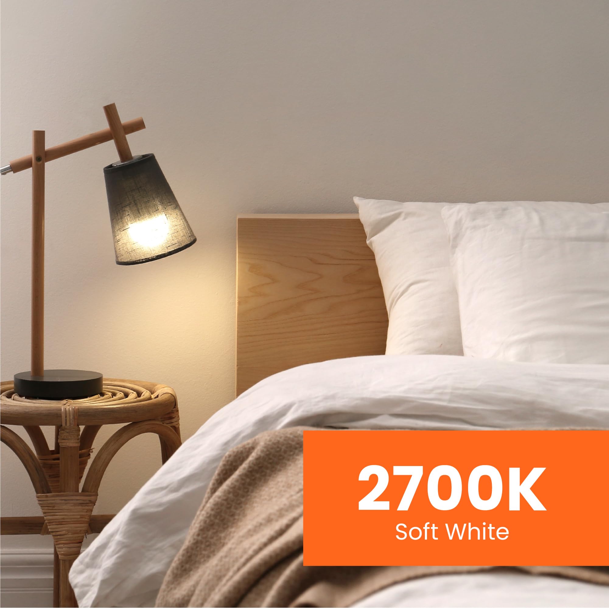 Feit Electric LED Light Bulbs A19 40W Equivalent 450 Lumens 4 Pack 2700k Soft White E26 Base Model A450/827/10KLED/4