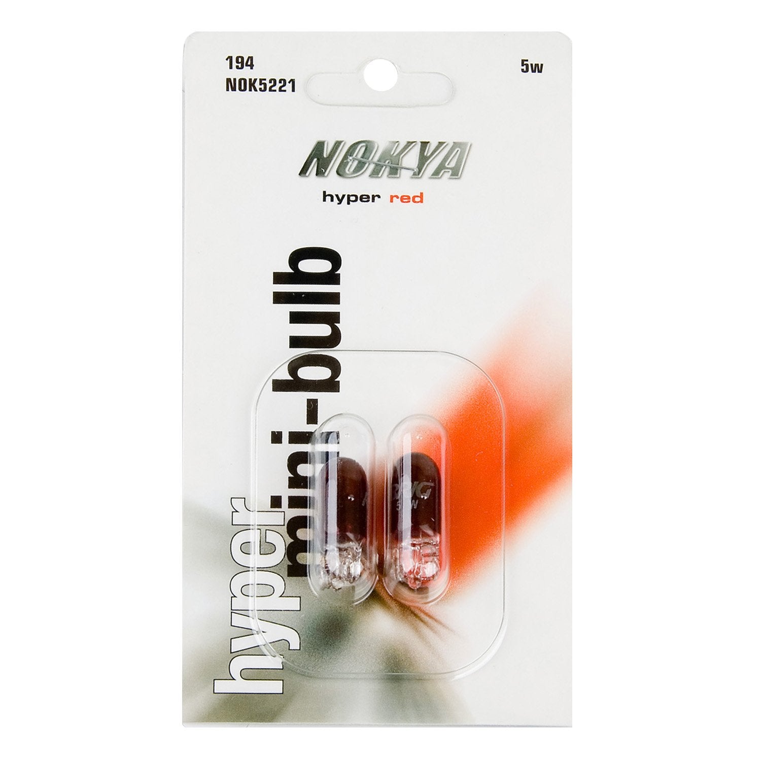 Nokya 194 (T10) Halogen Bulb 10mm Hyper-Red 5W