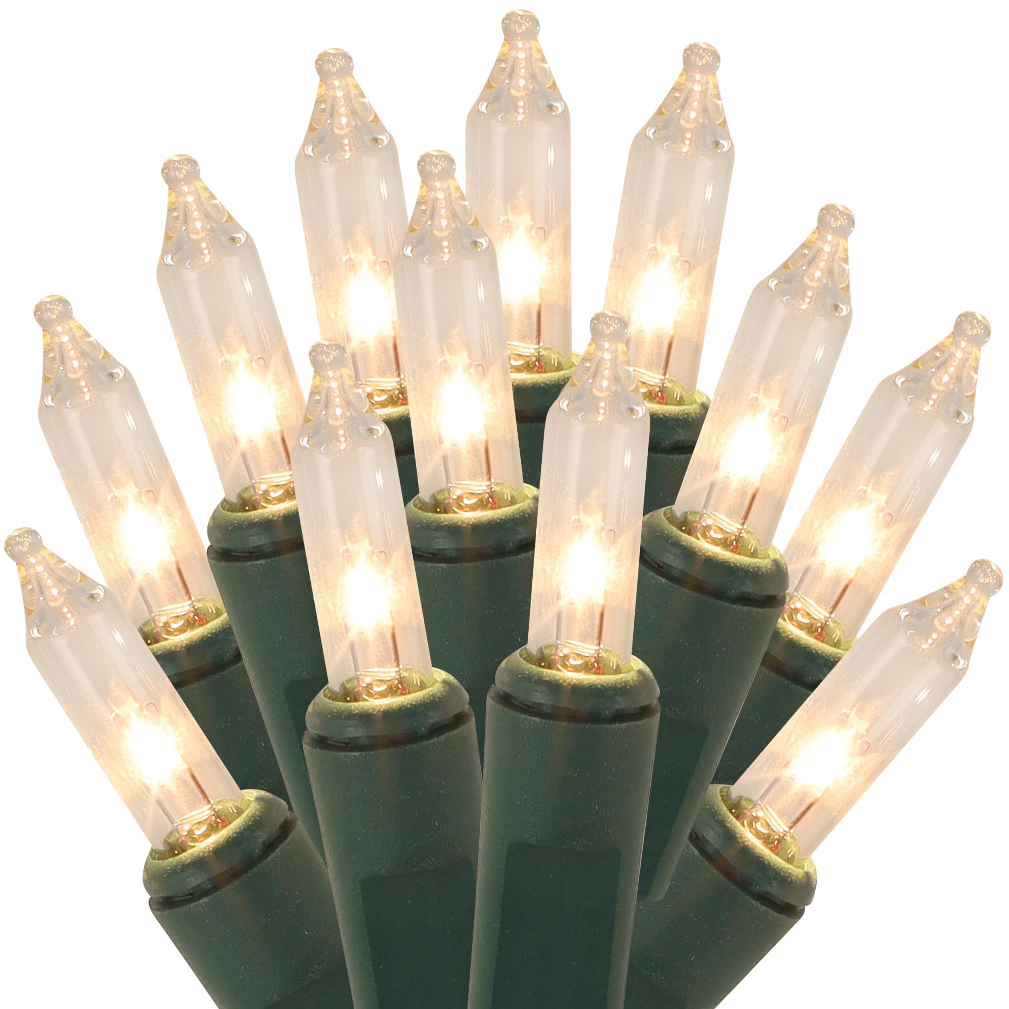 Watereem Clear Christmas String Lights  100 Count  Incandescent Mini Christmas Lights  Connectable Xmas Tree Light For Indoor Outdoor Garland Birthday Holiday Wedding Festival Party