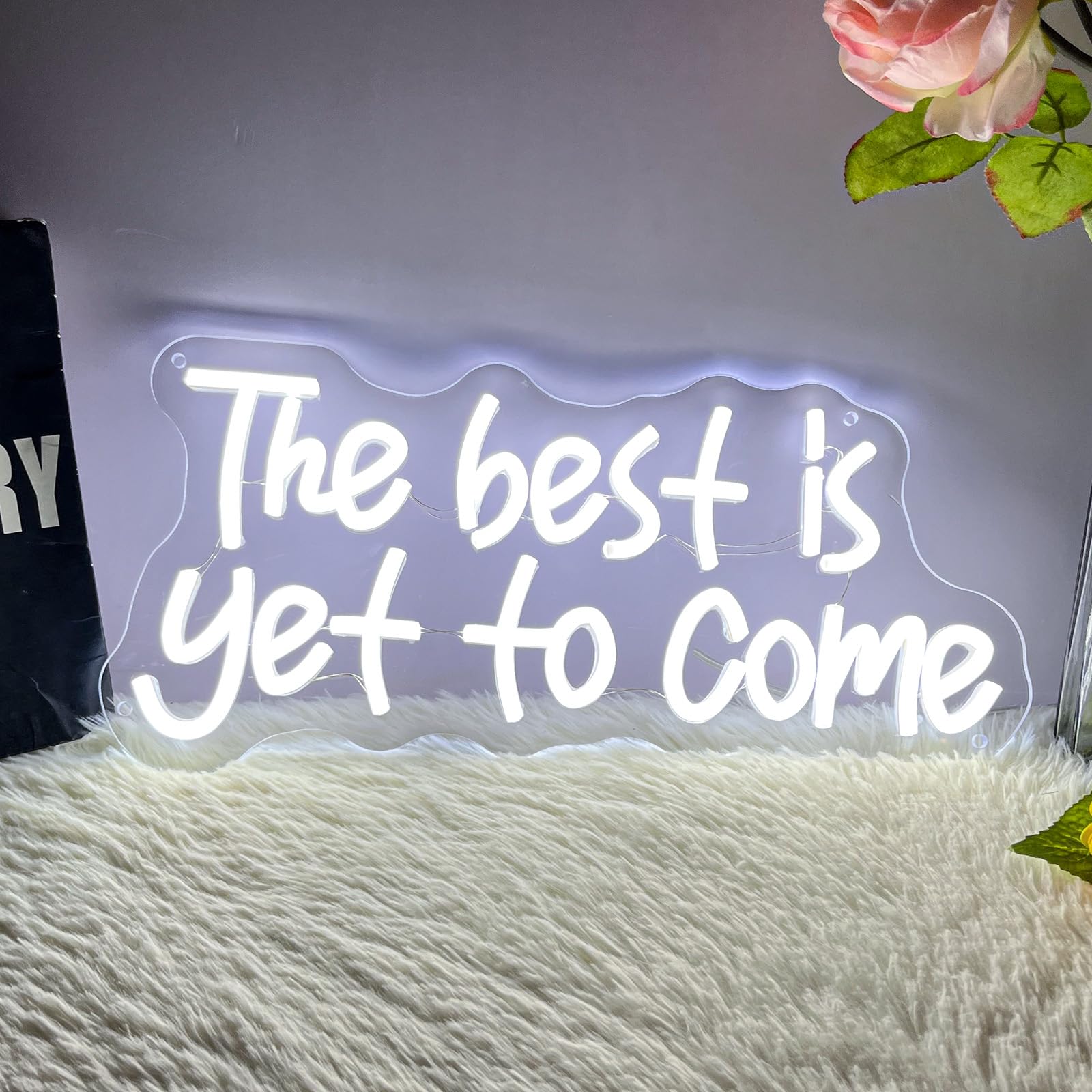 The Best Is Yet To Come Neon Sign Led Neon Light Usb Powered Three Brightness Adjustable Light Up Signs For Office Bedroom Home Bar Study Room Wedding Teens Girls Gifts