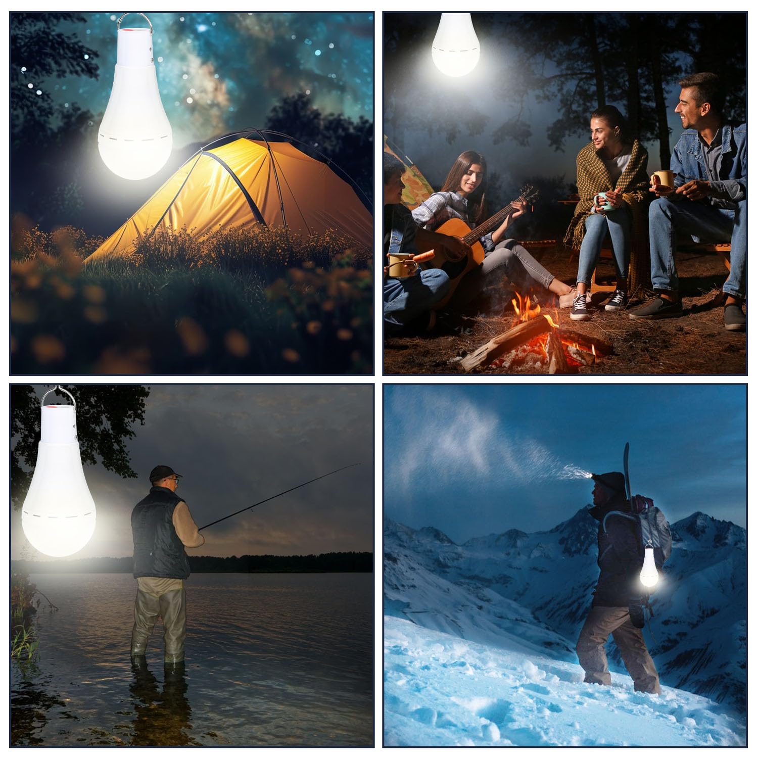 Henmeili Solar Light Bulbs Solar Powered Light Portable Emergency Led Bulb Waterproof For Camping Tent Indoor Outdoor Shed Night