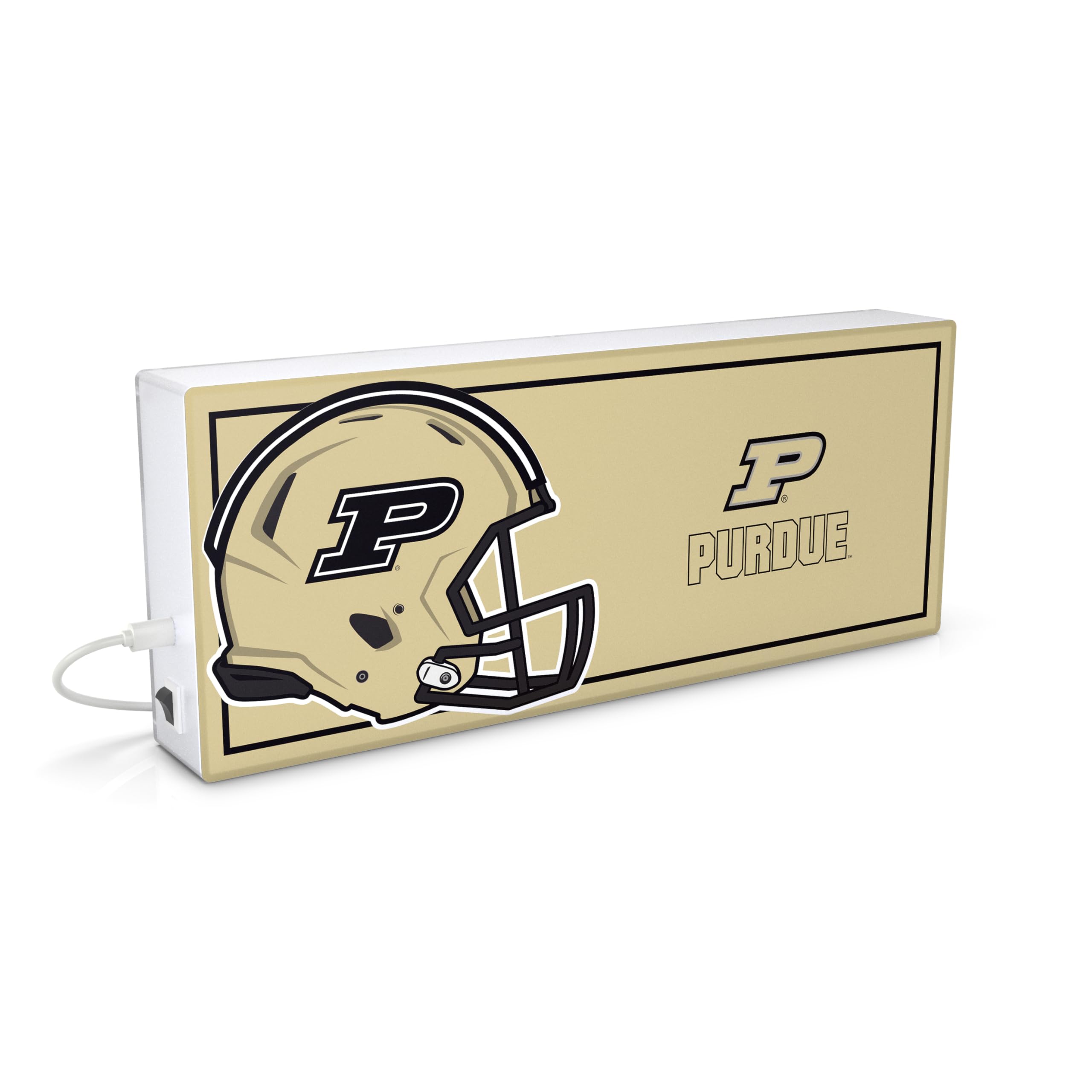 SOAR NCAA LED Ambience Light Box: Elevate Your Space with Officially Licensed Wall D  cor, Purdue Boilermakers