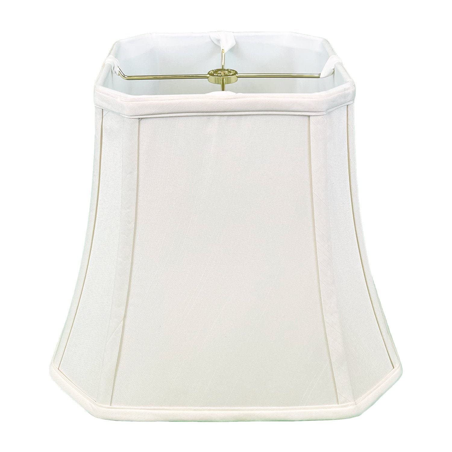 Royal Designs BS-705-14WH Timeless Square Cut Corner Bell Lamp Shade, 8 x 14 x 11.25, White
