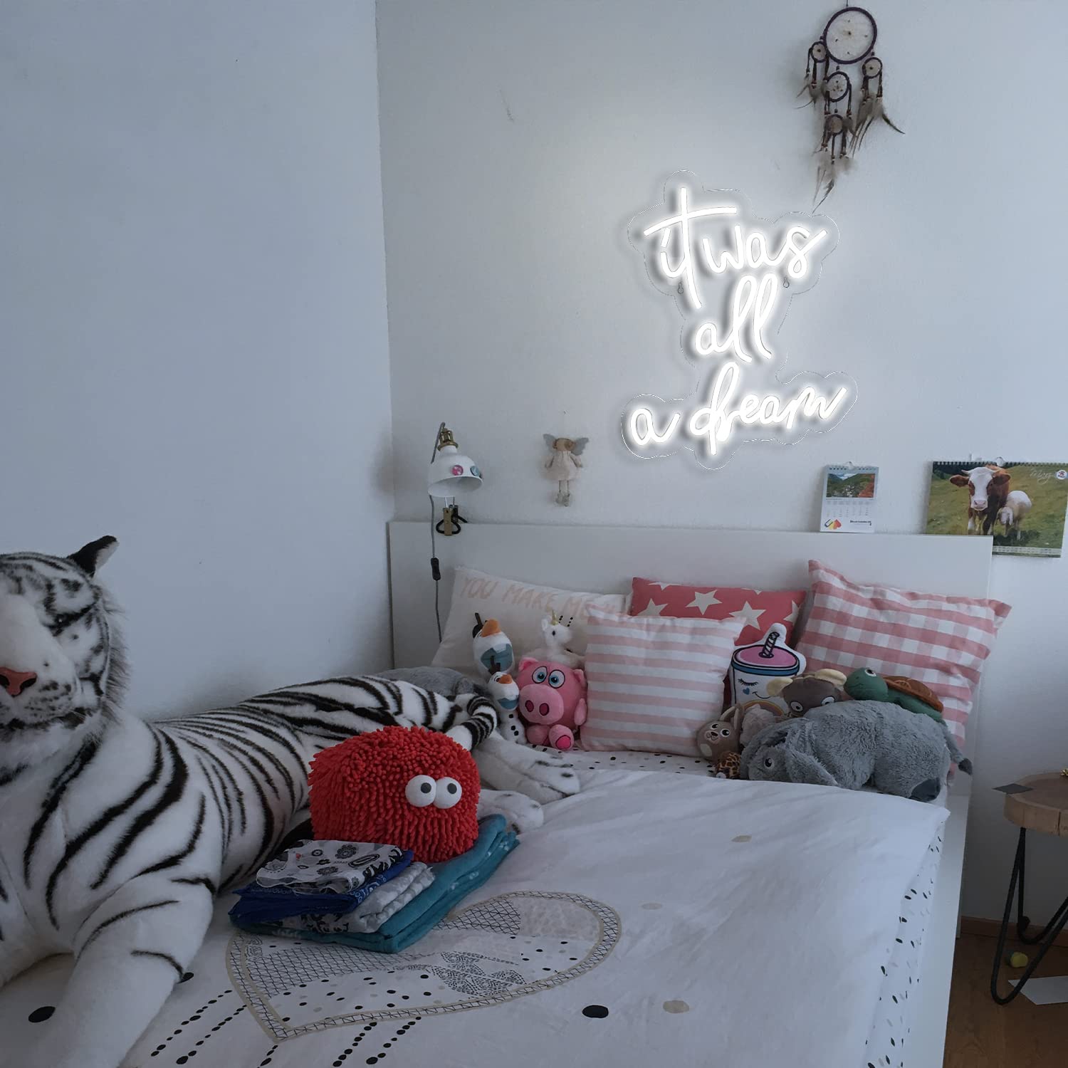 LUCUNSTAR Neon Sign - It Was All A Dream LED Wall Decor - White Dream Light for Bedroom, Office, Cafe, Wedding, Party