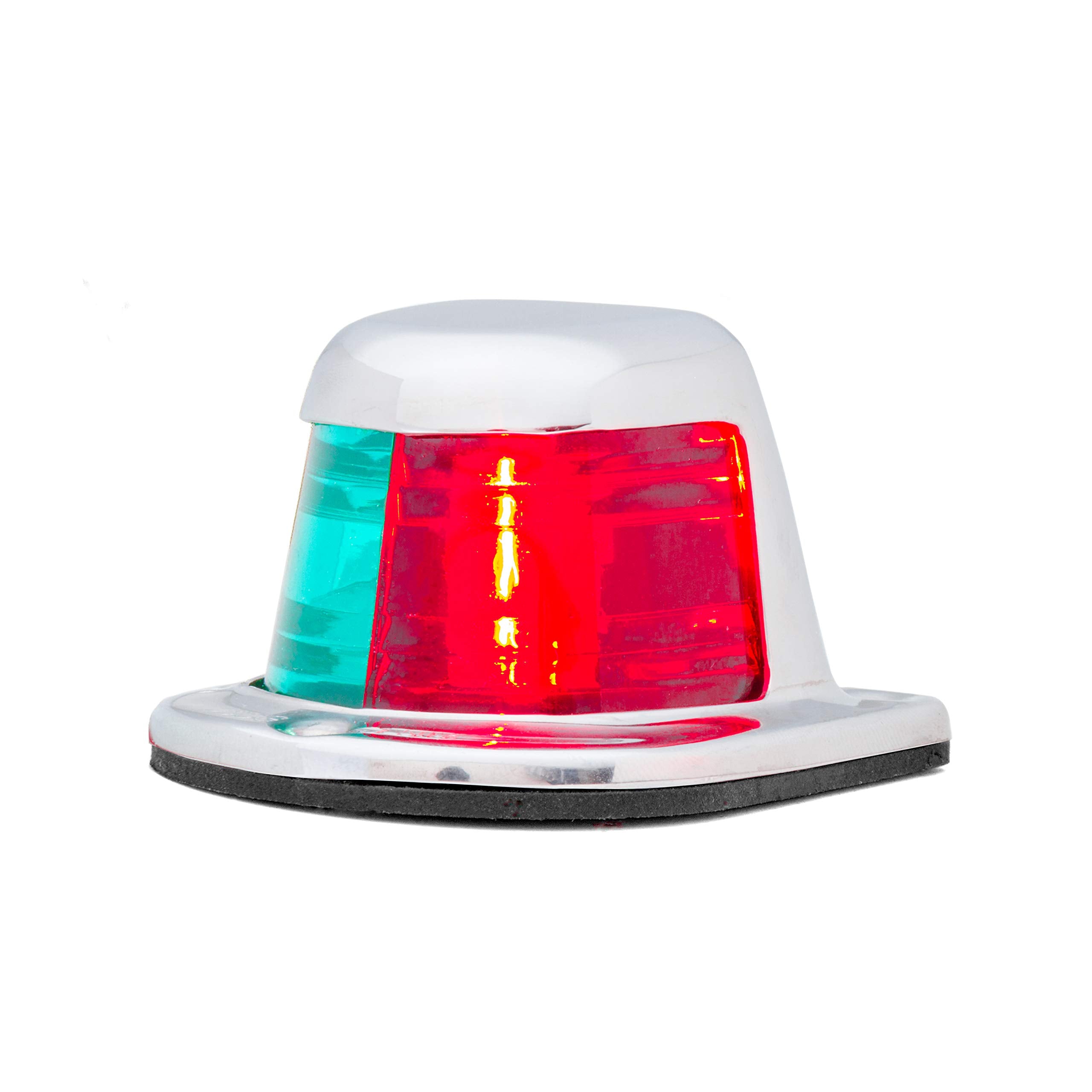 Attwood 66318-7 Stainless Steel Bi-Color 1 Nautical Mile Sidelight With 7.5-Watt Lamp