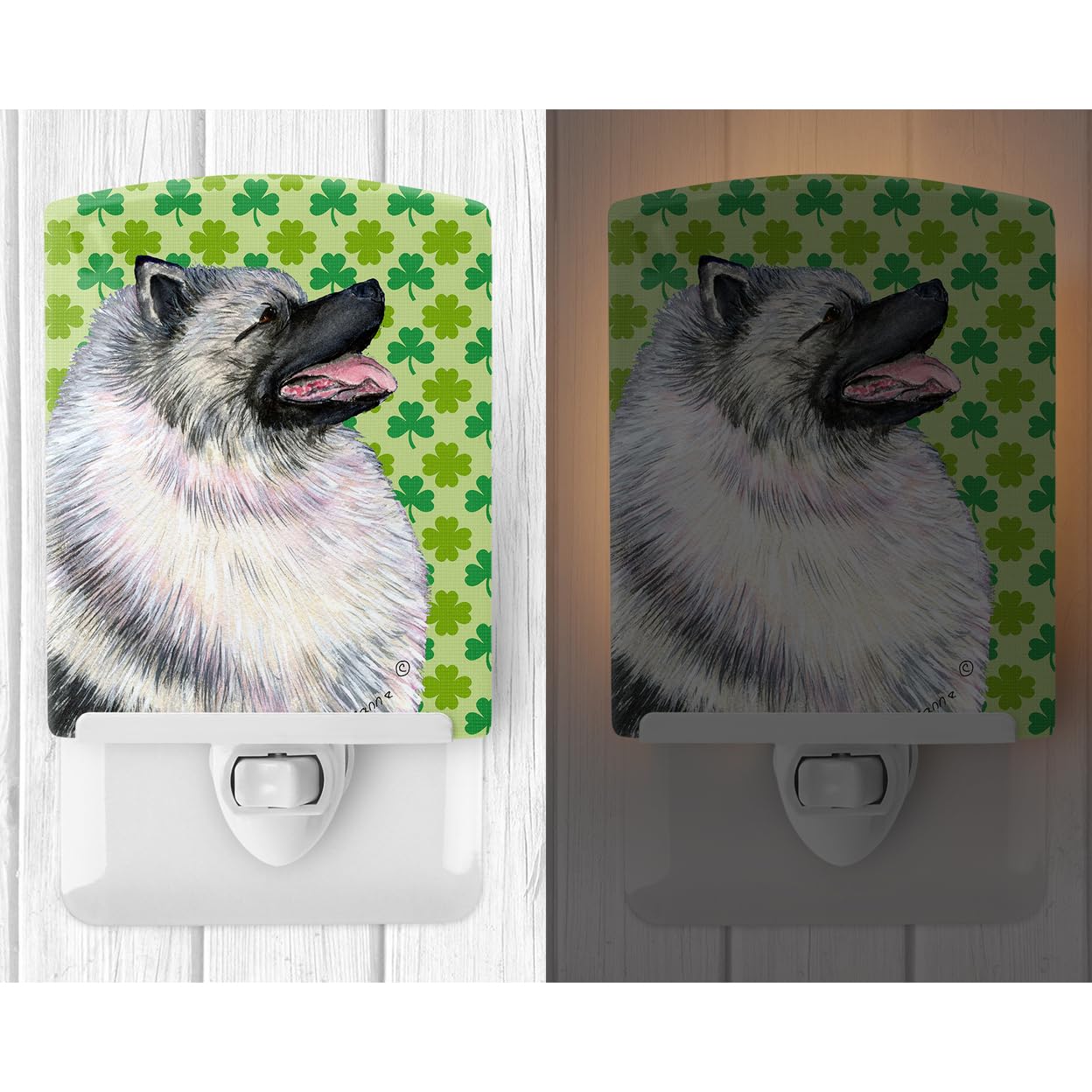 Carolines Treasures Ceramic Night Light Keeshond Portrait 6x4x3in Multicolor Model SS4419CNL