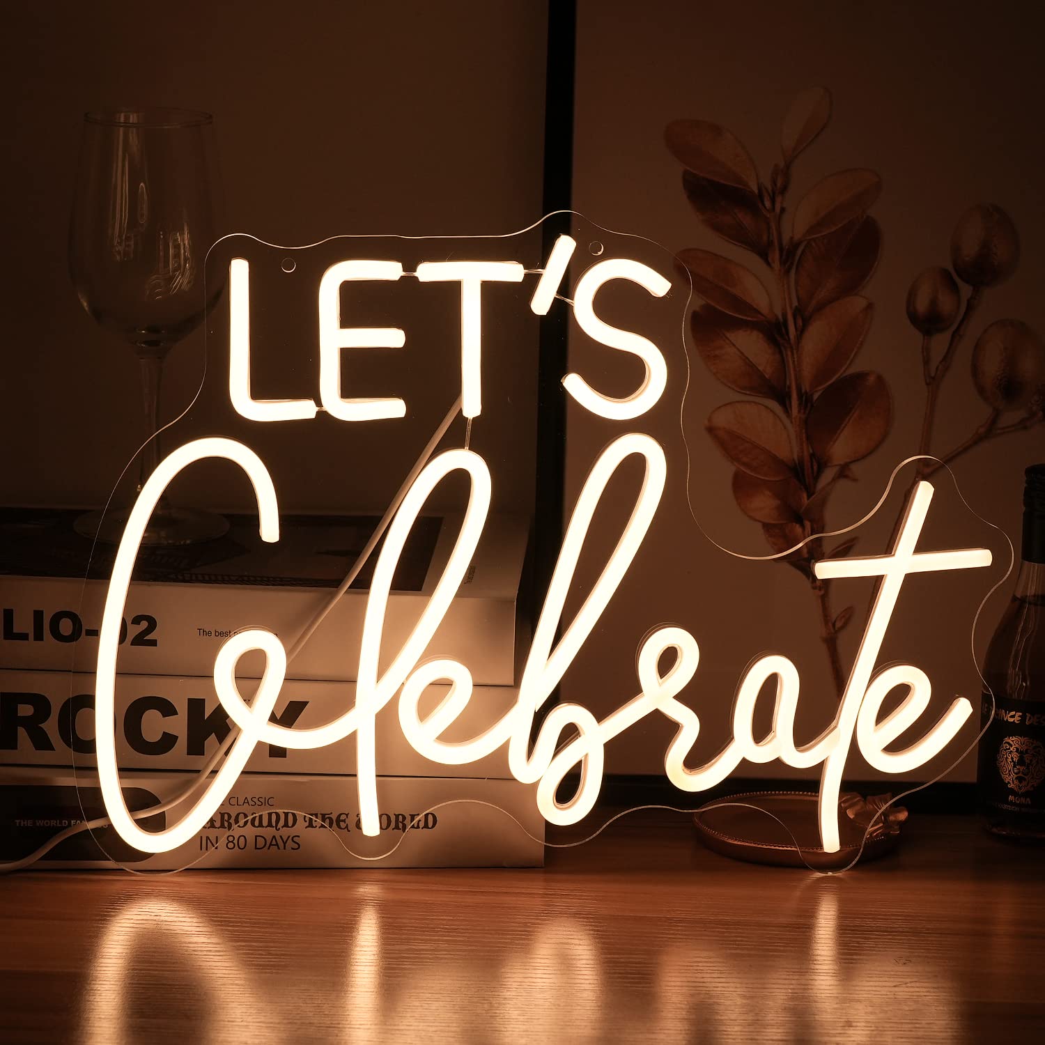 LISIGNVE Neon Sign Warm White Dimmable LED Light for Wall Decor, 16.5inx11.8in Acrylic, Perfect for Bedroom and Party Celebrations