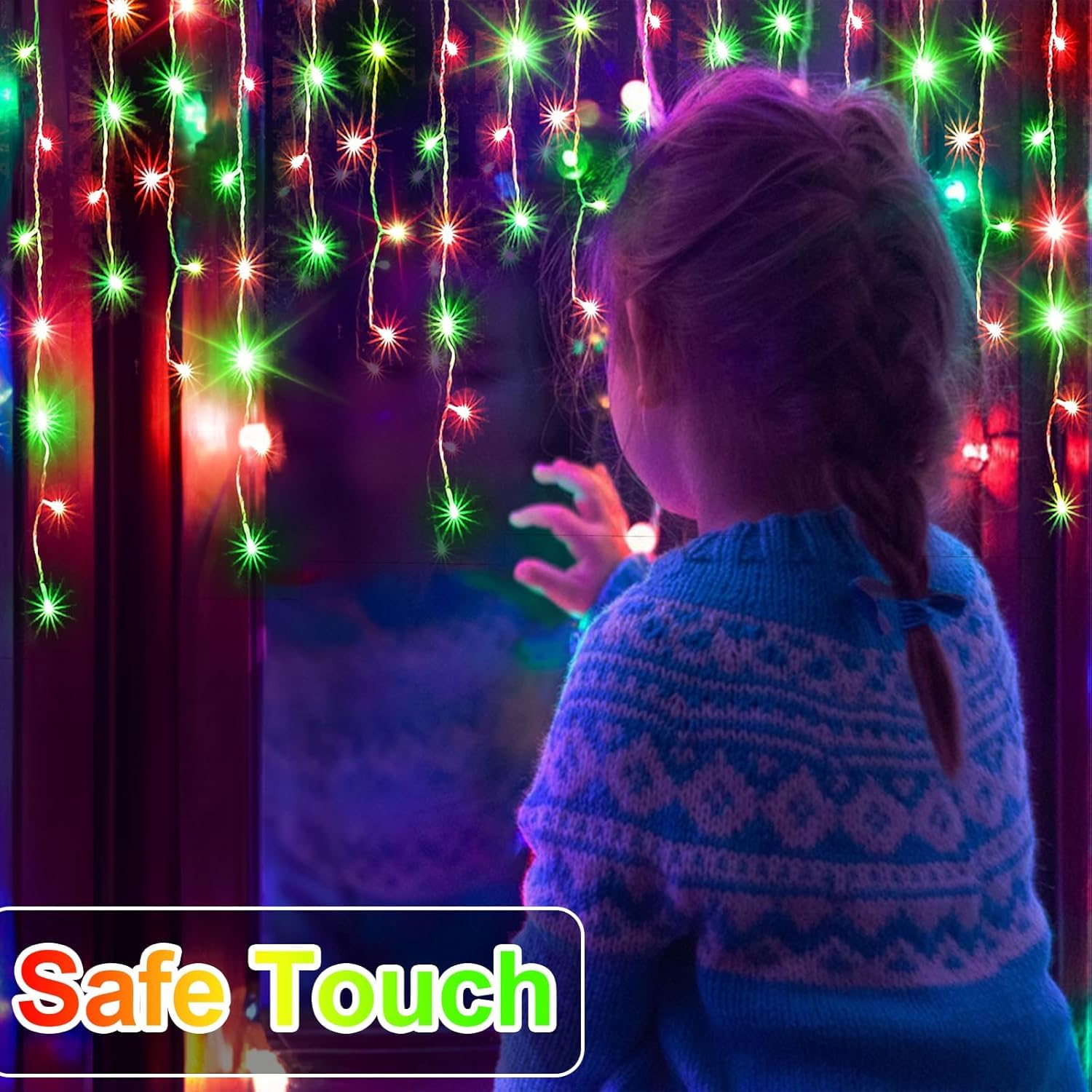 Jxledayy 65 Ft 640 Led Christmas Lights Outdoor Decorations Clear Wire String Lights Plug In 120 Drops 8 Modes Memory Timer Curt