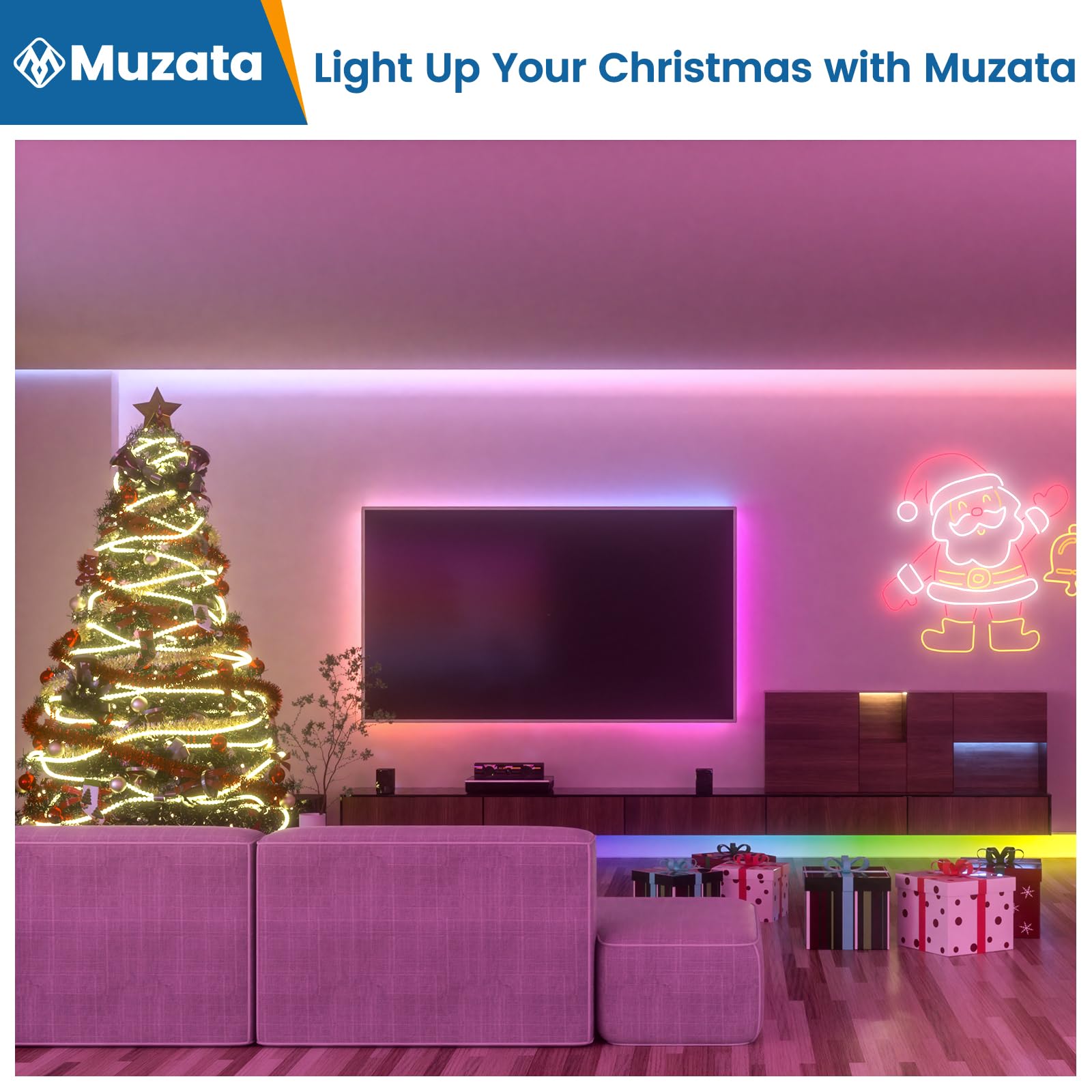 Muzata LED Strip Channel 20Pack, 3.3FT/1M, Black Aluminum U Shape with Transparent Cover, Model U1SW