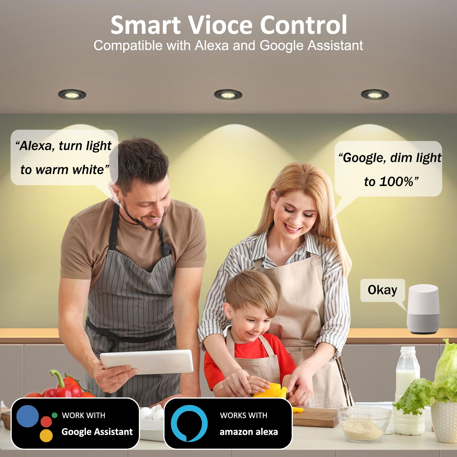 Smart Wifi 2 Inch Black Led Downlight  5W 120V Rgbcw Color Changing Recessed Lighting  Dimmable Cob 2700K-5000K  Compatible With Alexa/Google  Led Can Light With Driver  12 Pack