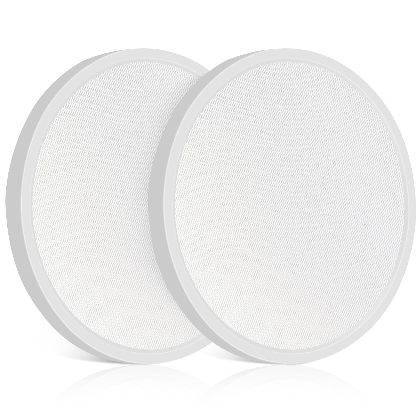 Uthcracy Flush Mount Ceiling Light Fixtures, 24W Flat Close To Ceiling Led Lights, Low Profile Round Surface Mount Ceiling Lights For Bedroom Kitchen Living Room, White, 2-Pack