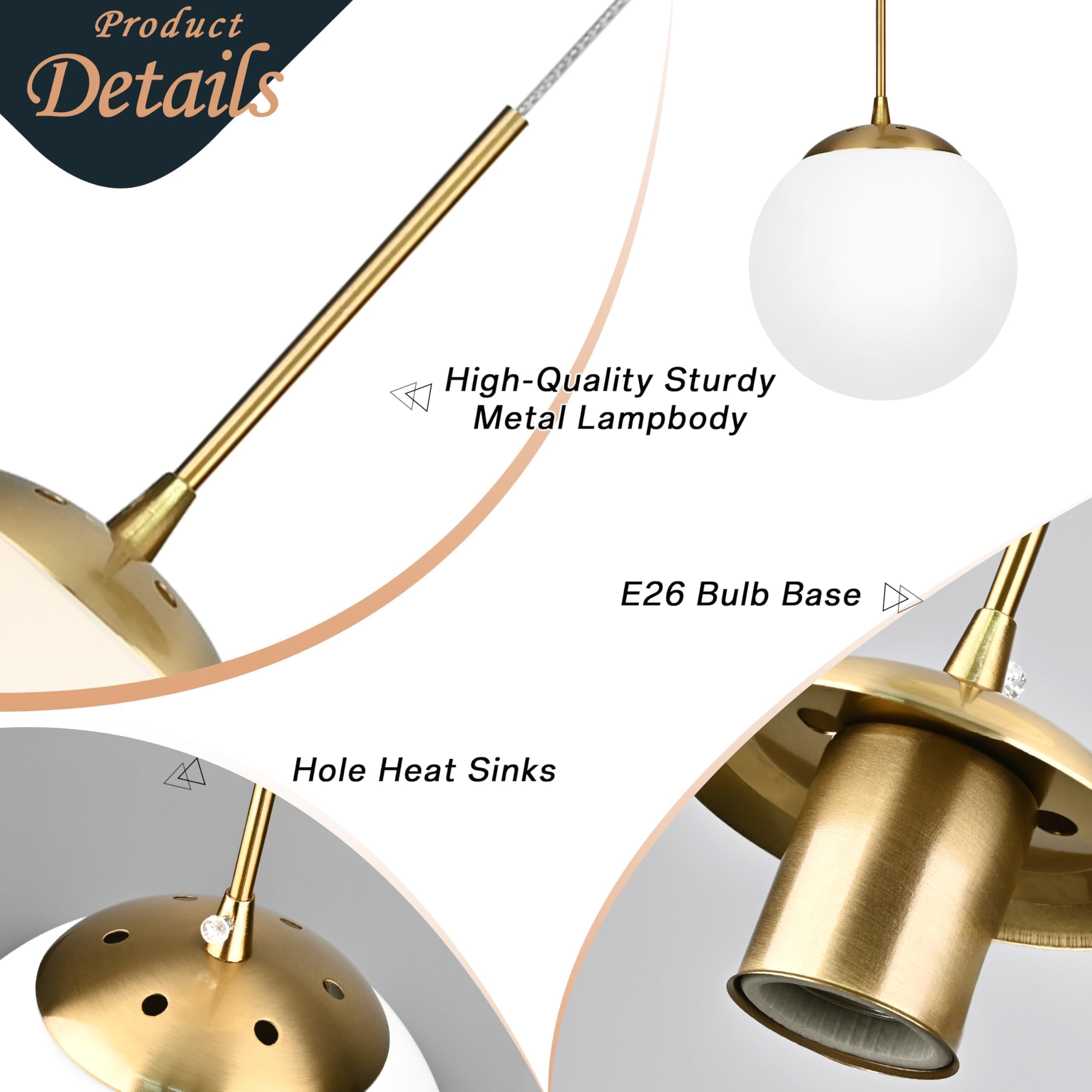 Koko&Yukina 16-Light Gold Mid Century Modern Chandelier For Living Room Staircase Chandelier For Entryway Globe Milky White Glas