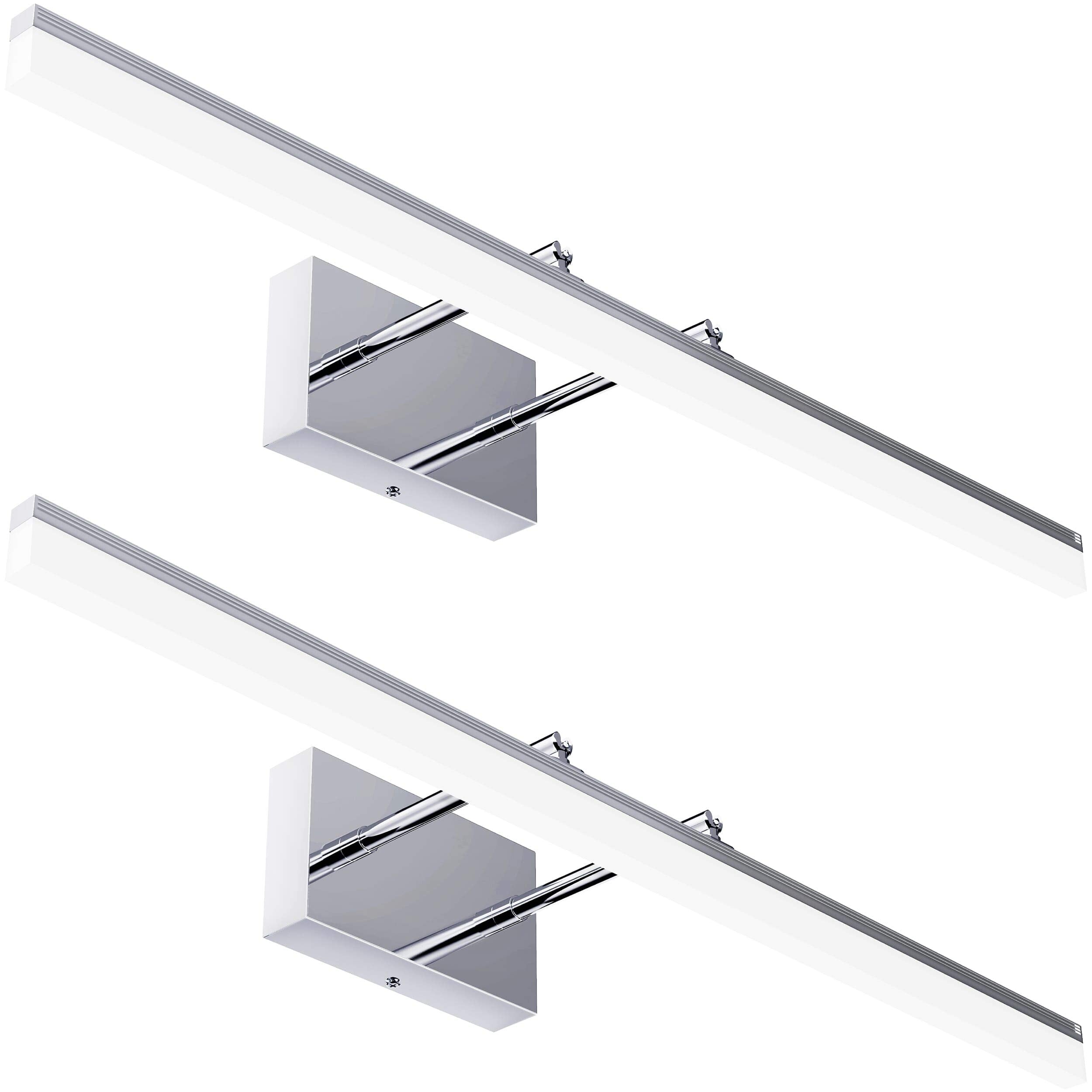 Sunco Lighting Modern Vanity Light Fixture, LED Bathroom Bar Lights, 15W=100W, Selectable White (3000K/4000K/5000K), 1100 LM Chr