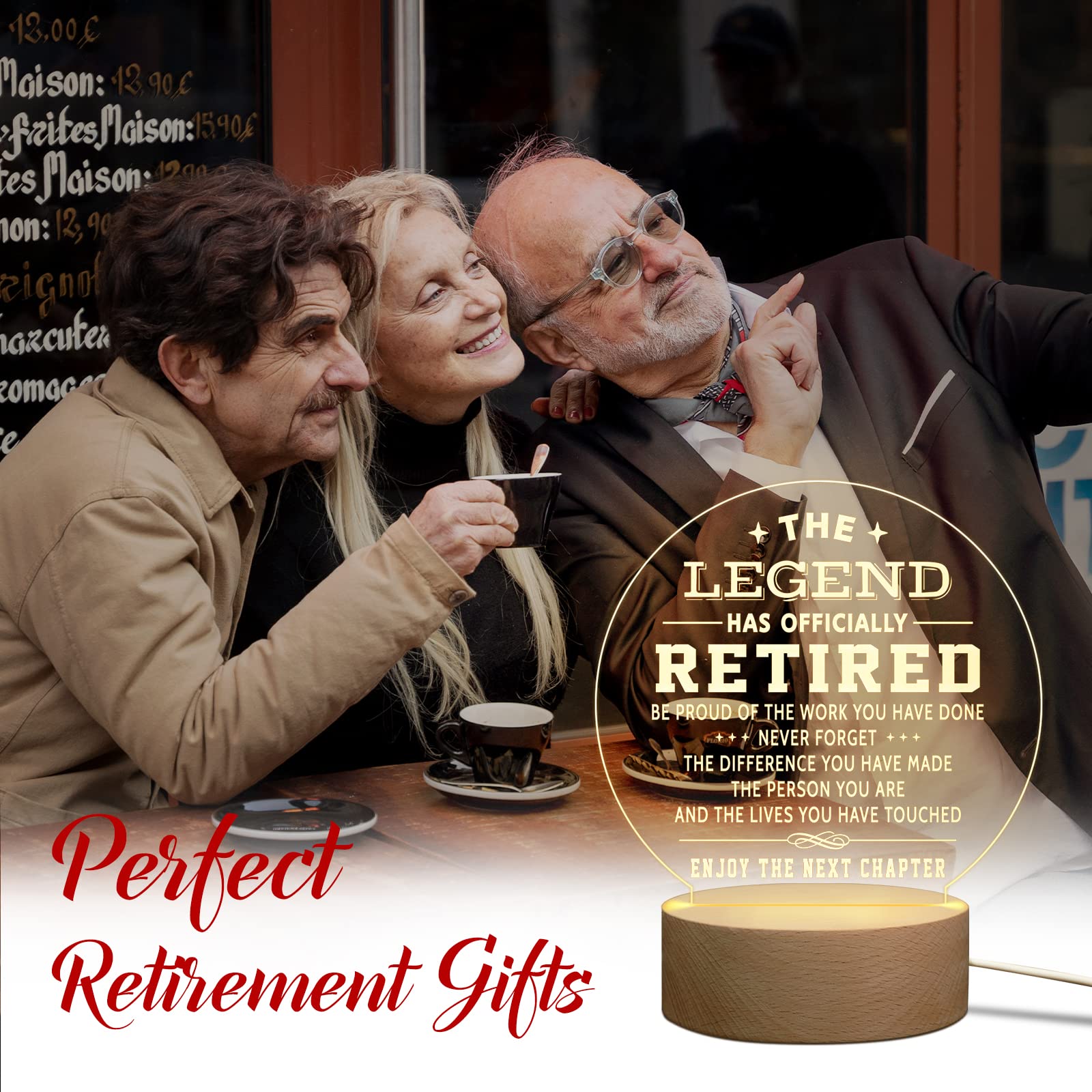 Petalsun Retirement Gifts for Men 2024, Retirement Gifts, Happy Retirement Decorations, Retirement Plaque, The Legend Has Retire