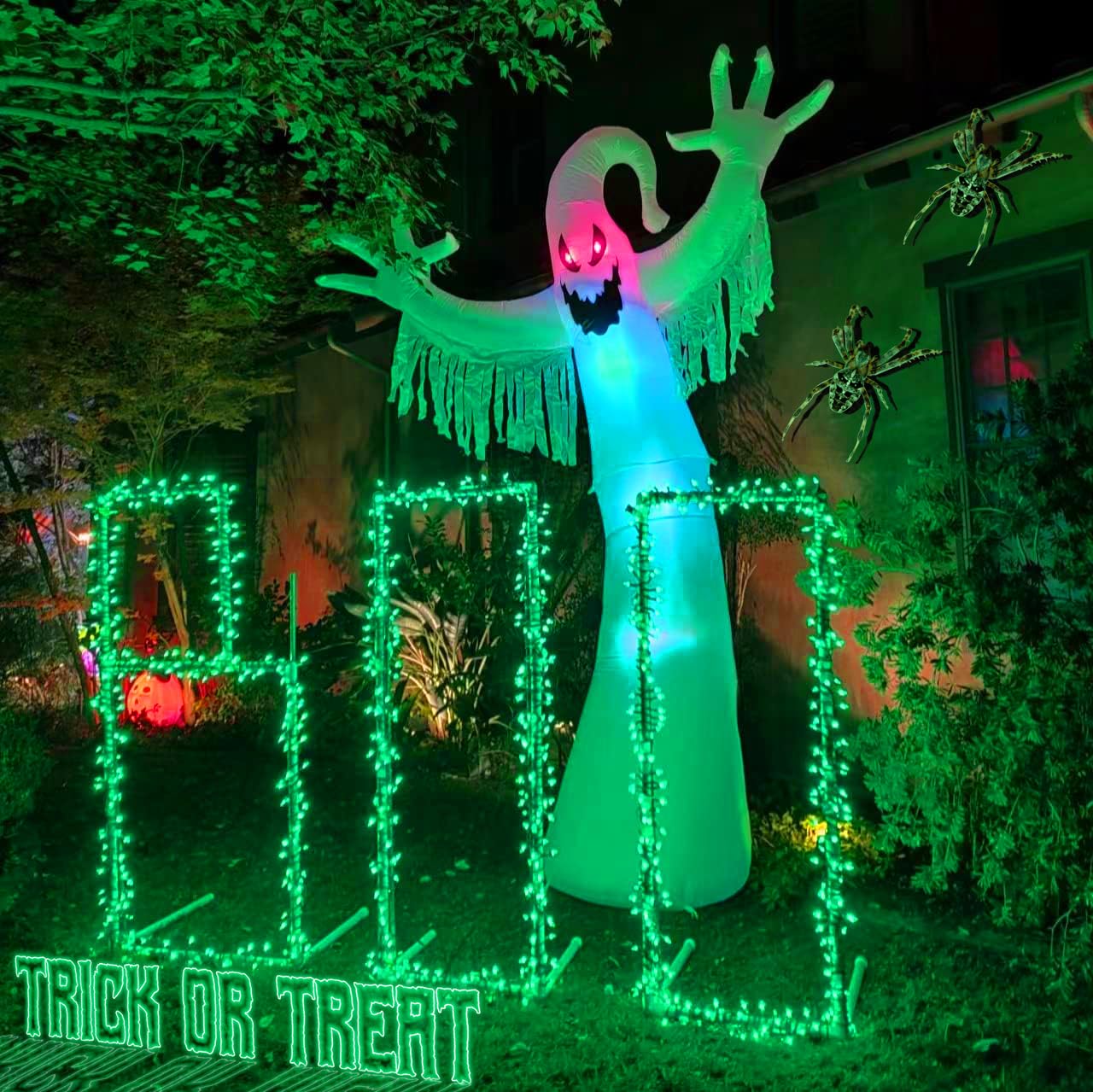 YEGUO 500 LED Green Christmas Lights, Waterproof Green Wire, 8 Modes, Indoor/Outdoor, Model JT-EL/FC300V0200-C