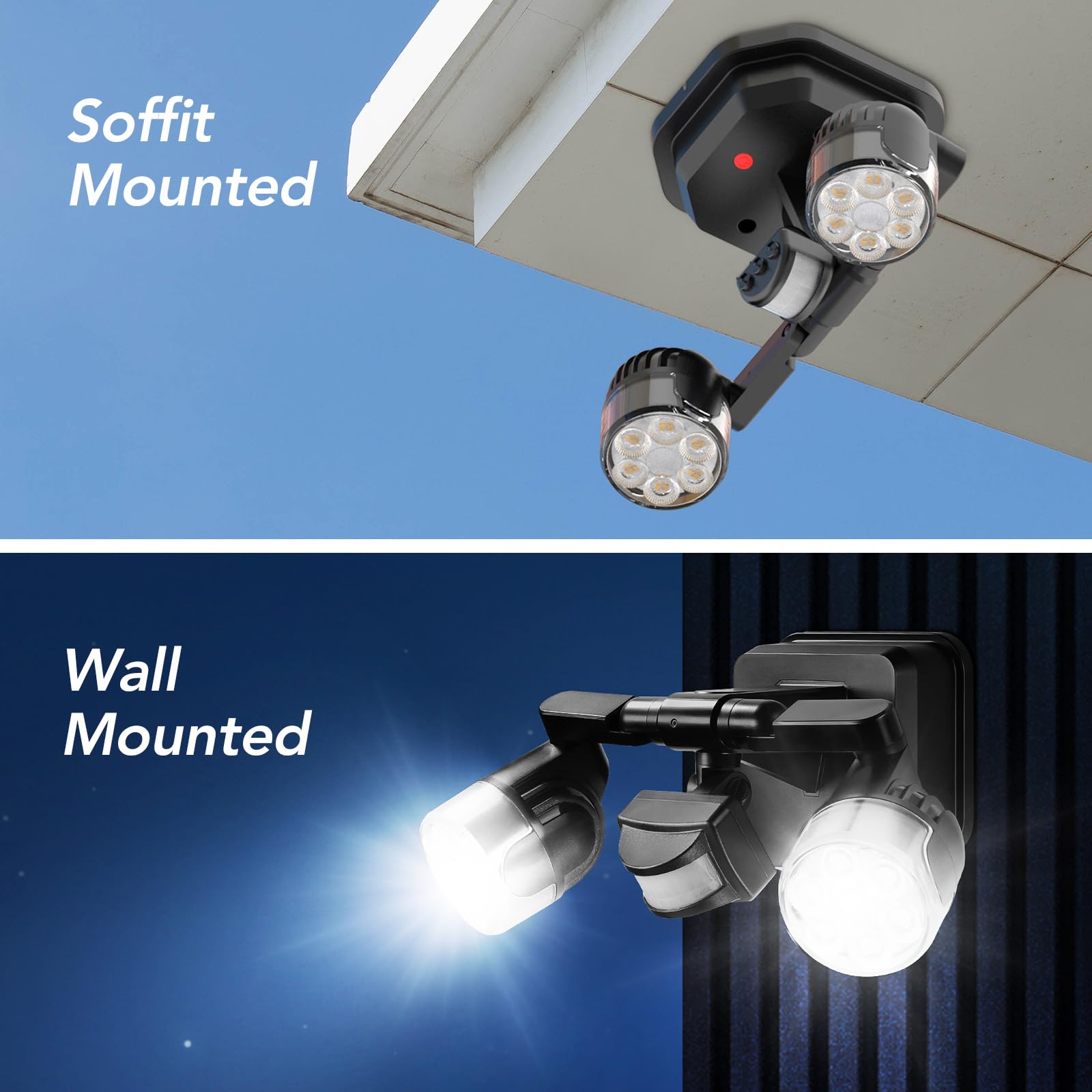 Orein Motion Sensor Outdoor Lights, 3500Lm 450? Adjustable Security Light Dimmable Dusk To Dawn Flood Lights Outdoor, 180? Motio