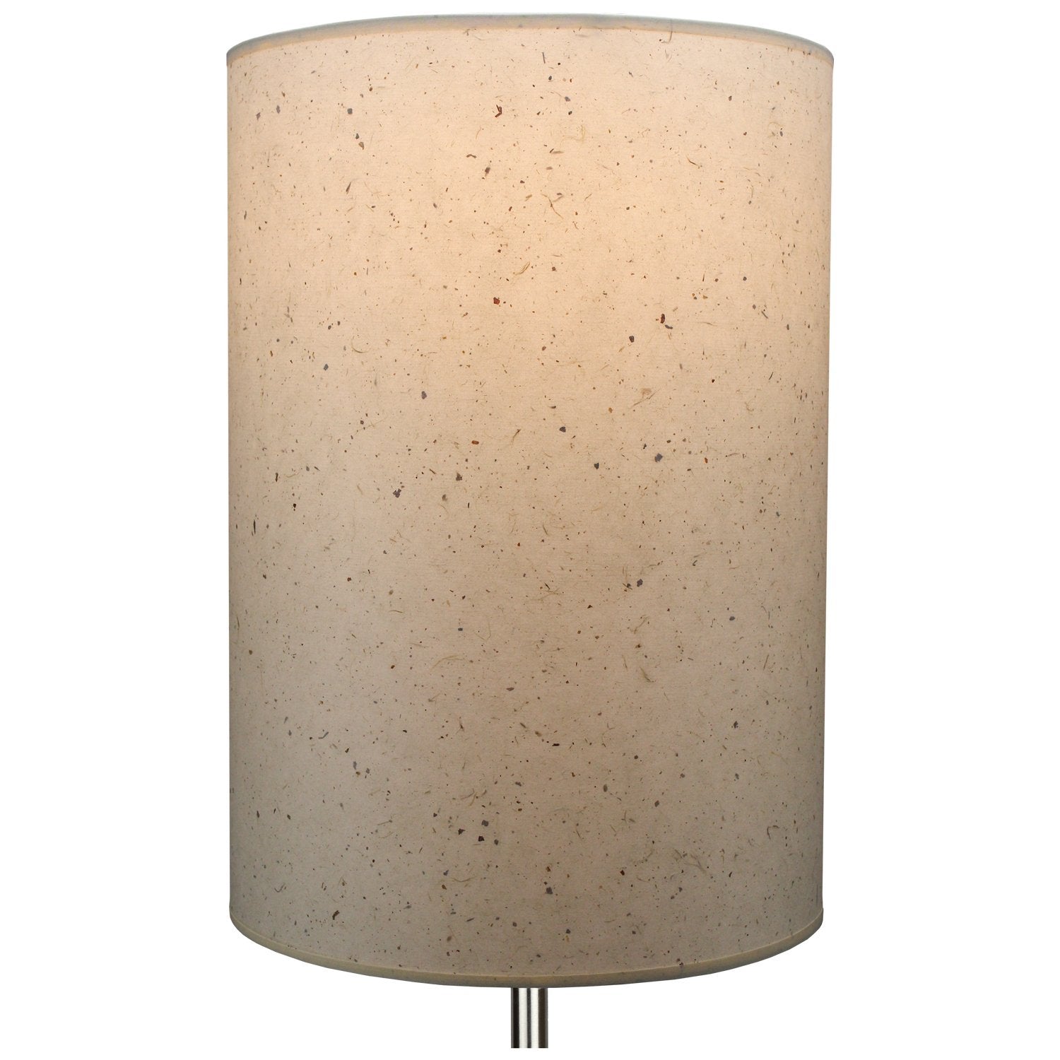 FenchelShades.com Drum Lampshade - 12" Diameter x 17" Height, Retro Rustic, Hardback, Paper Natural Speckled, Model 12-12-17-W-P