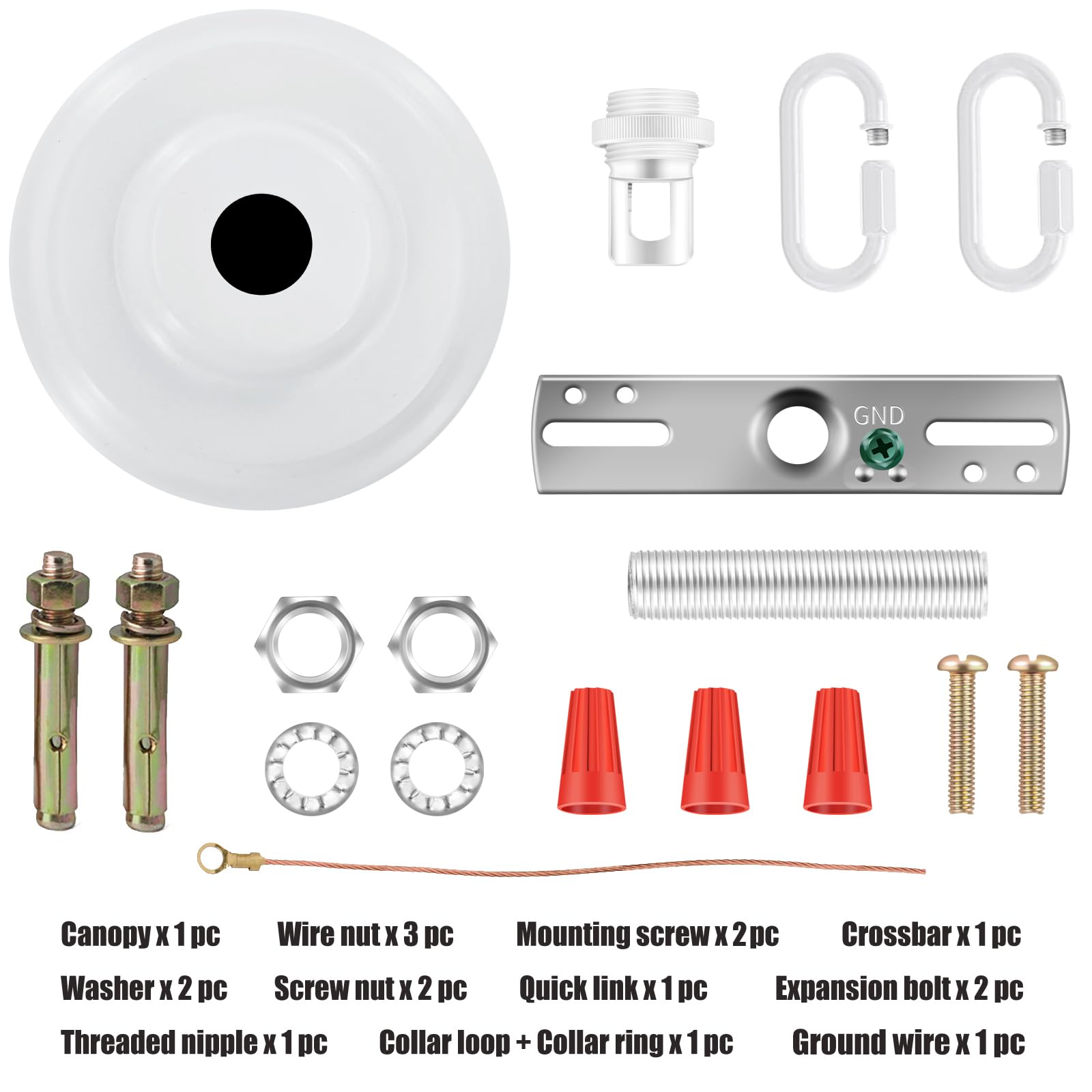 MAYOMAJO Light Canopy Kit, 5-5/16 Inch, Alloy Steel, White, Model MY-220616, Includes Replacement Cover Plate and Mounting Hardware