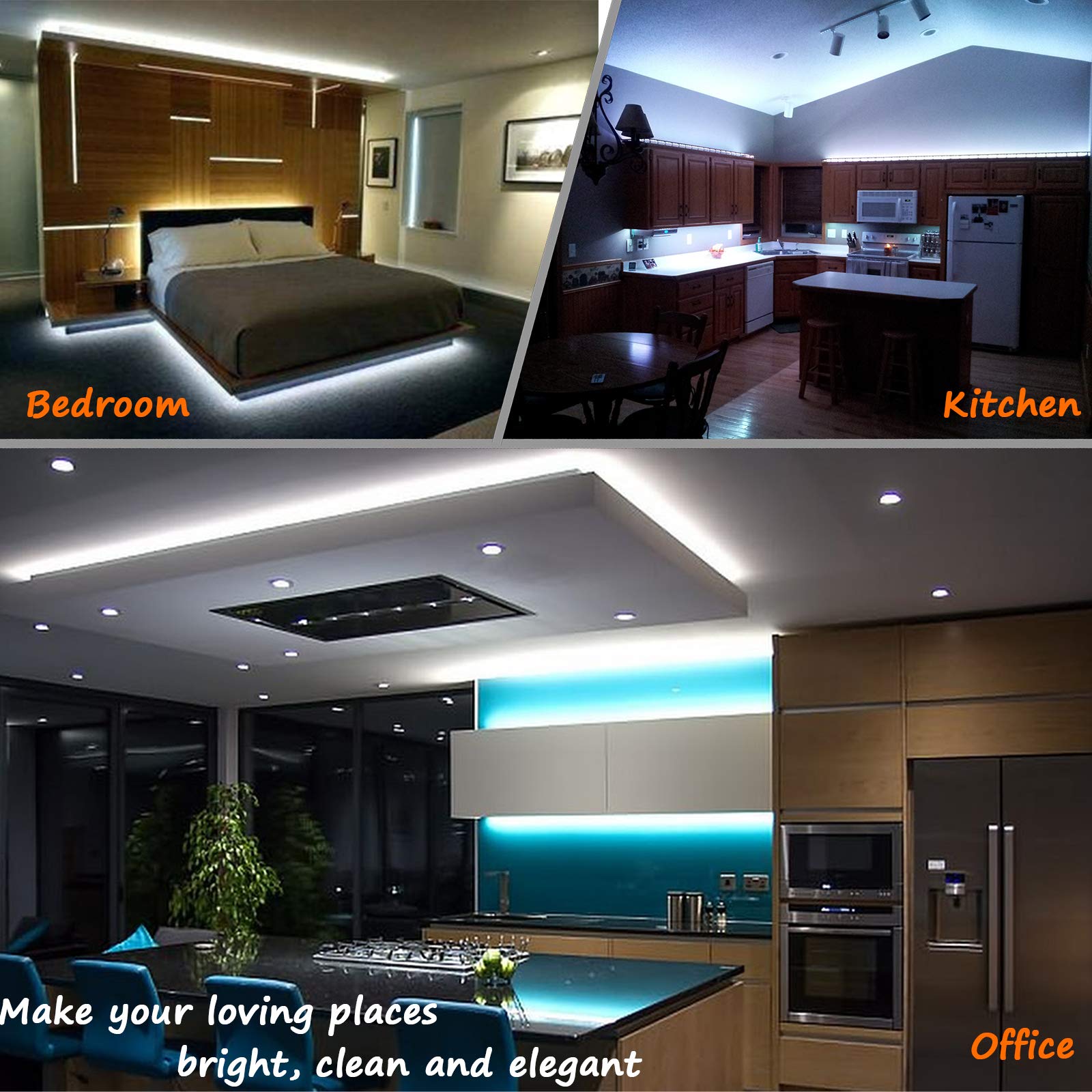 Areful Rope Lights, 16Ft Waterproof LED Strip, 4000K Nature White, Indoor Outdoor Mood Lighting