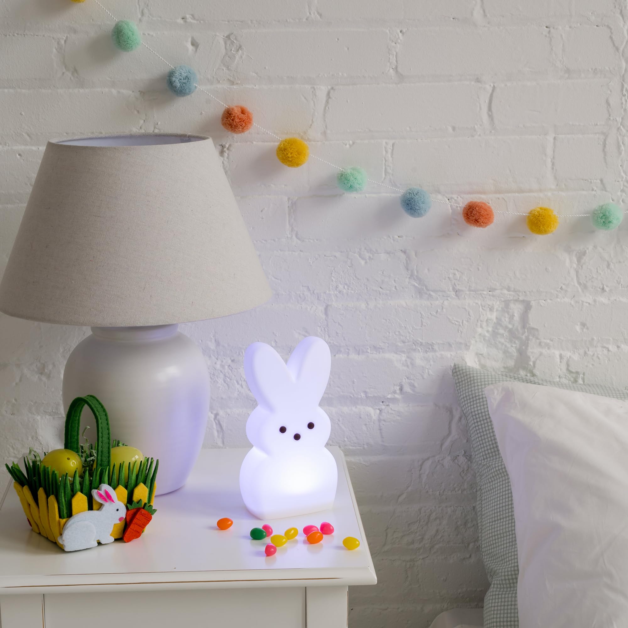 Animal Adventure 8” LED Silicone Bunny Nightlight | Multicolor Collectible Decor | Model 204956-015-0