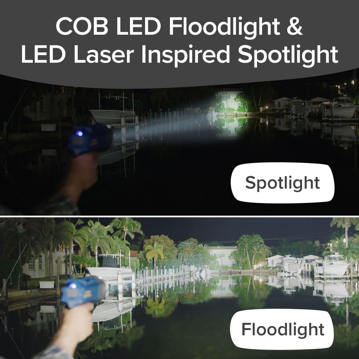 Star Patrol Mega-Bright Rechargeable Spotlight, As-Seen-On-Tv, Tactical & Emergency Flashlight, 10 Modes, Turbo Boost Up To 100%