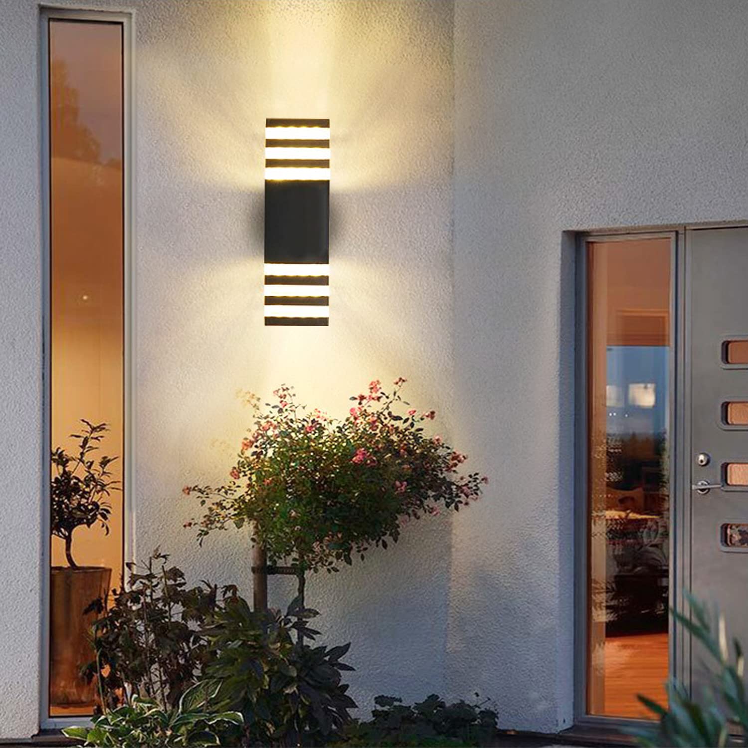 Superyofo LED Wall Lights 15inch 18W Aluminum 4000K Waterproof 2 Pack