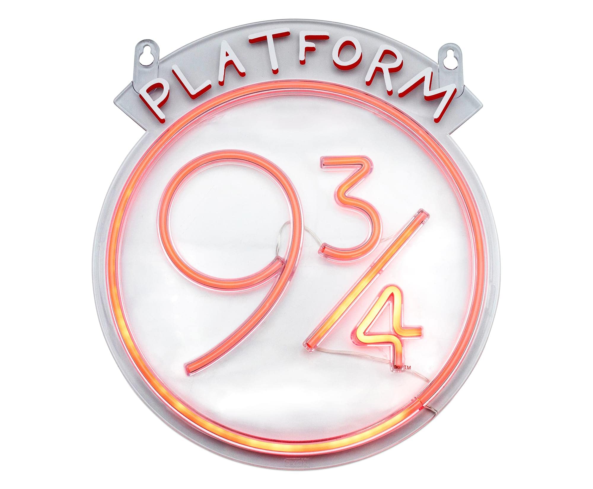 Harry Potter Platform 9 3/4 Hanging LED Neon Wall Light | Ready To Hang Wall Decor Artwork | Wizarding World Mood Light Sign For