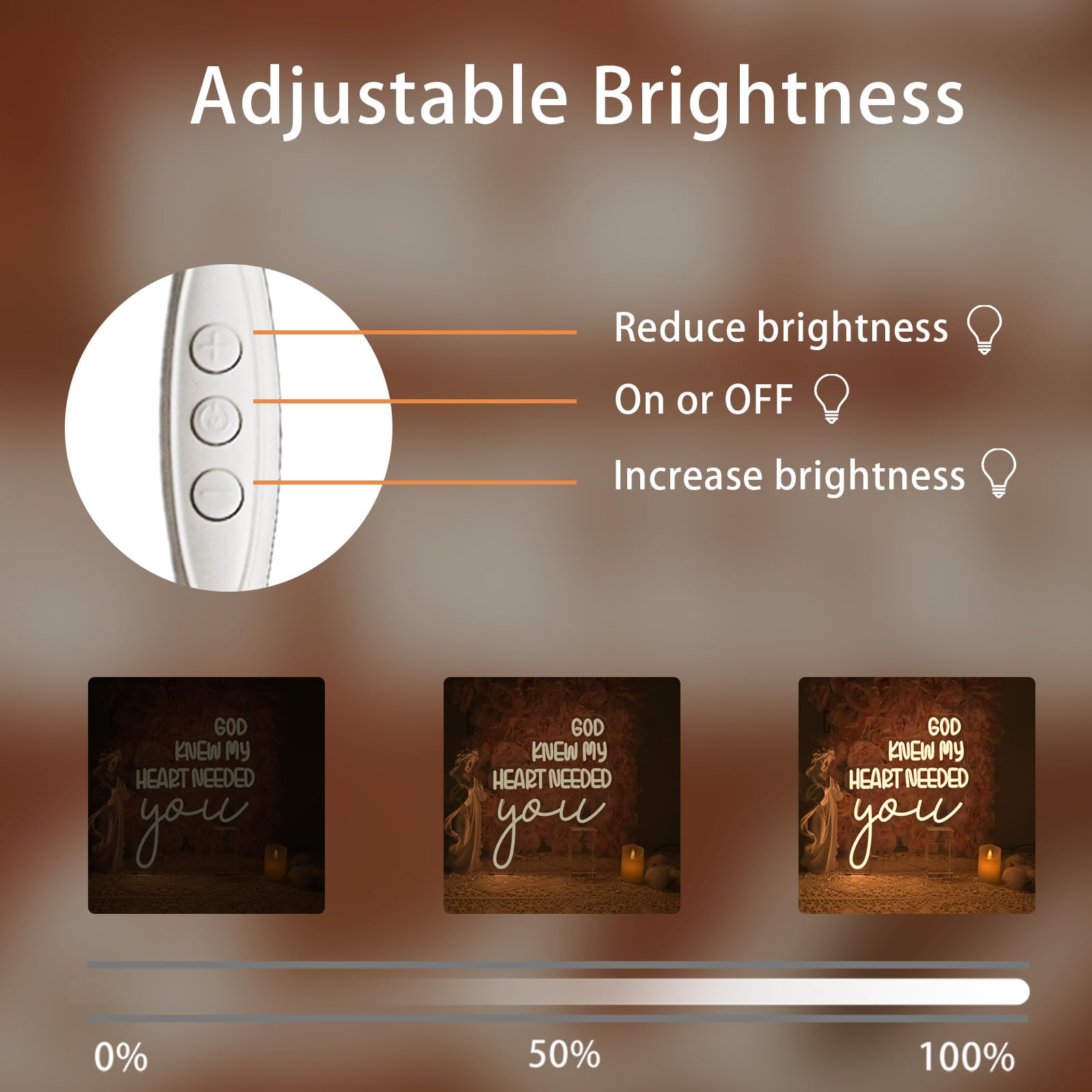 Horseneon God Knew My Heart Needed You Neon Sign Romantic Led Wall Decor For Bedrooms  Wedding Gifts  Anniversary Presents  Usb Powered Adjustable Brightness Inspirational Decor